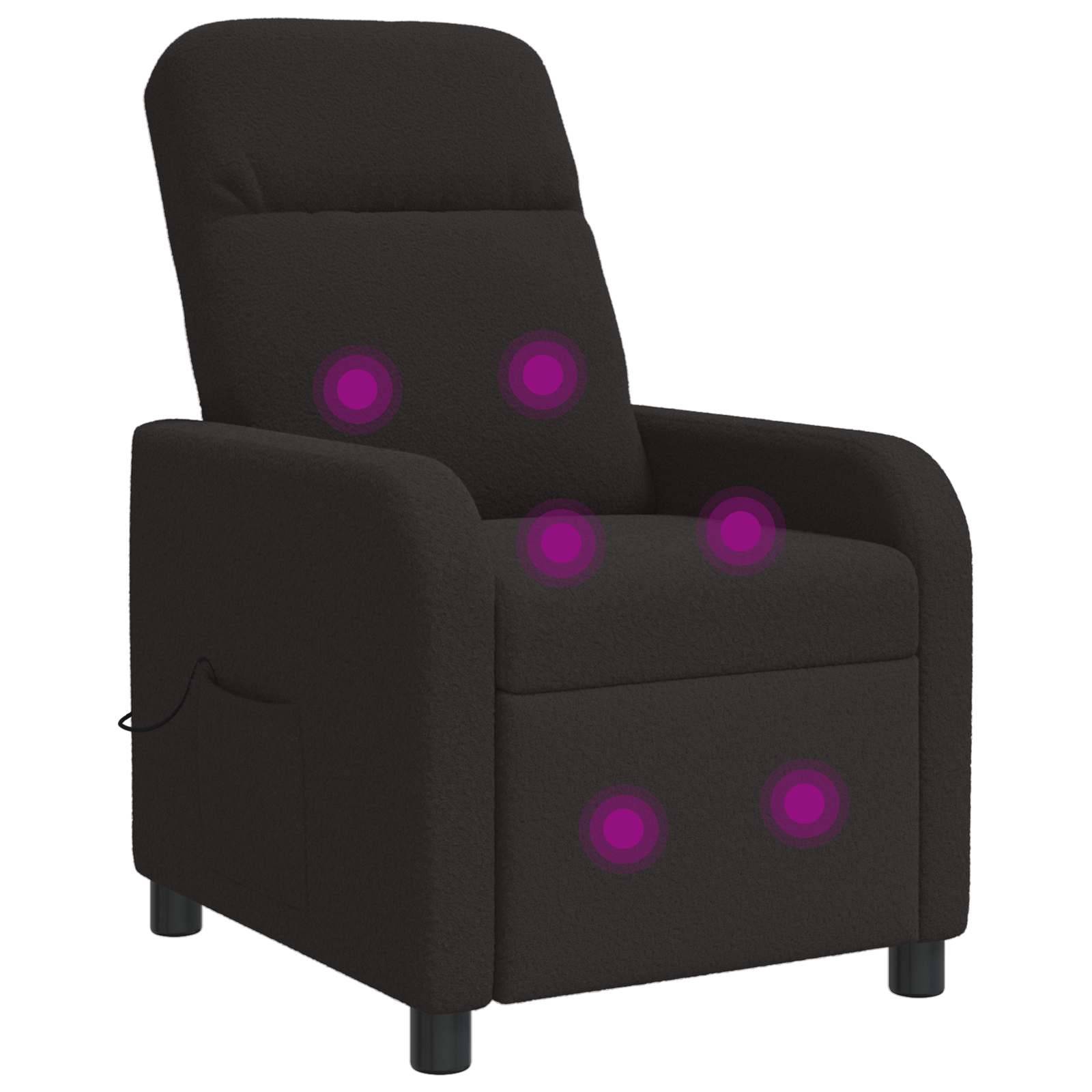 vidaXL Massage Relaxsessel Schwarz Bouclé