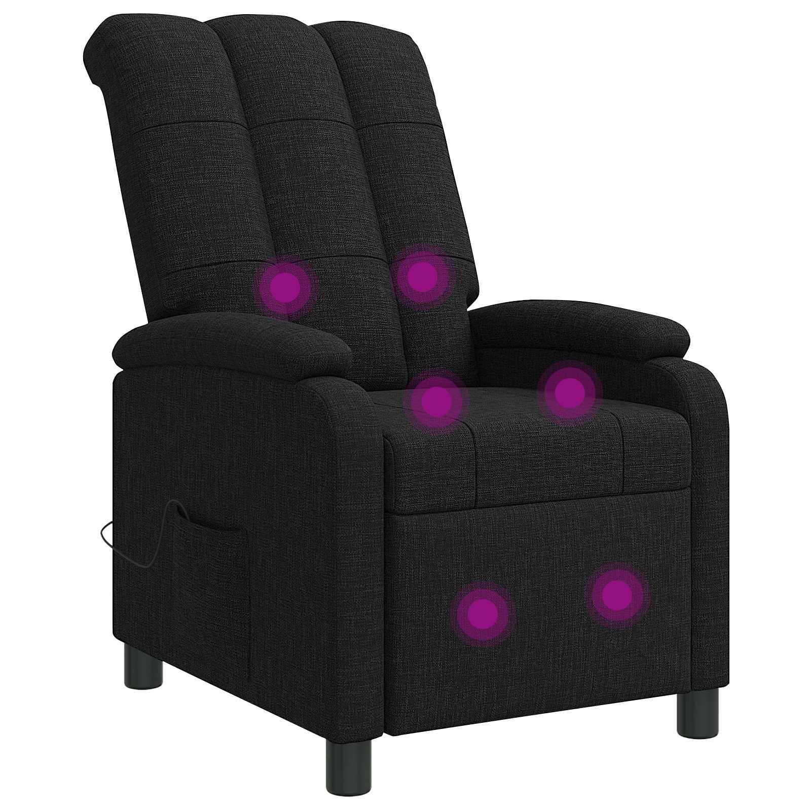 vidaXL Massage Relaxsessel Schwarz Stoff