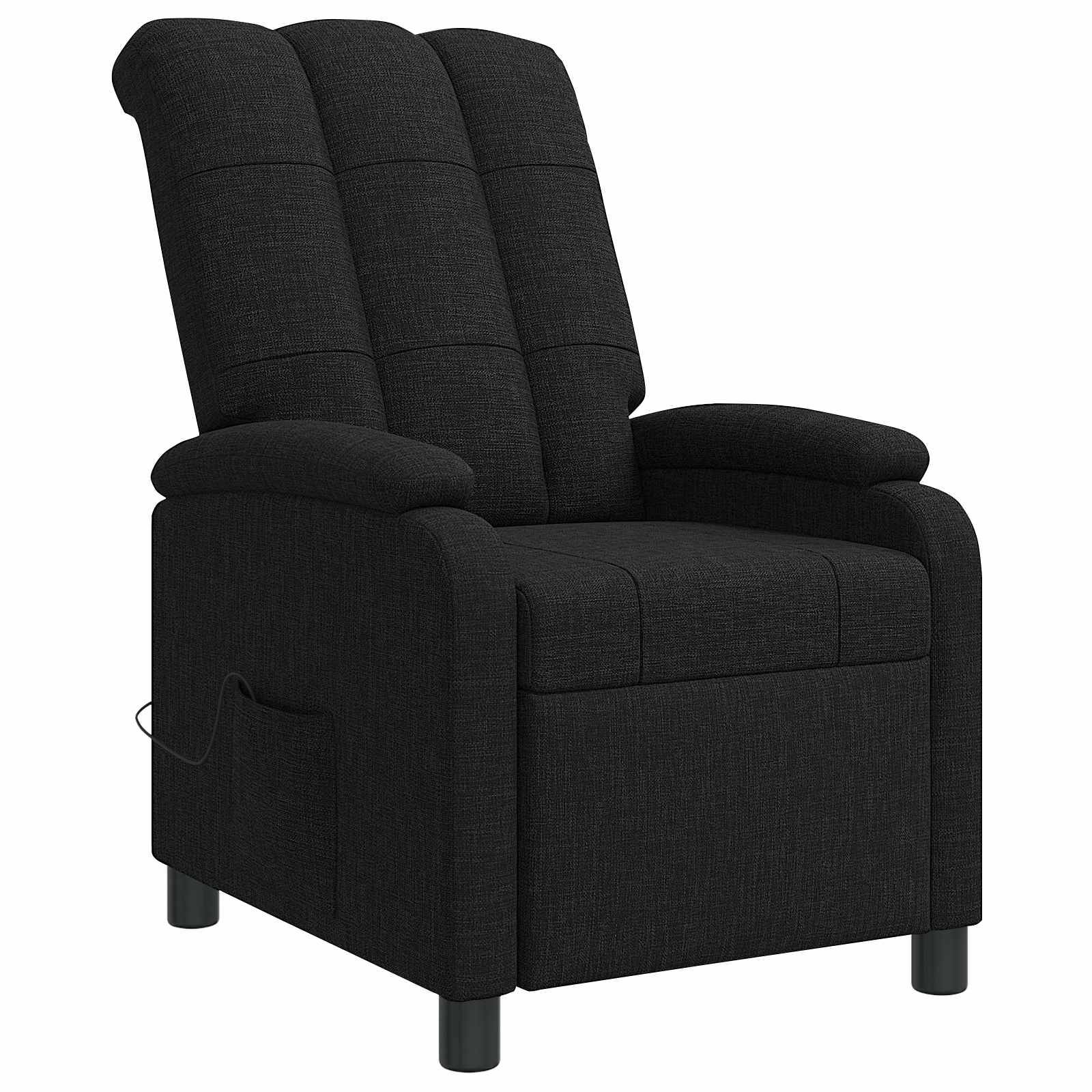 vidaXL Massage Relaxsessel Schwarz Stoff