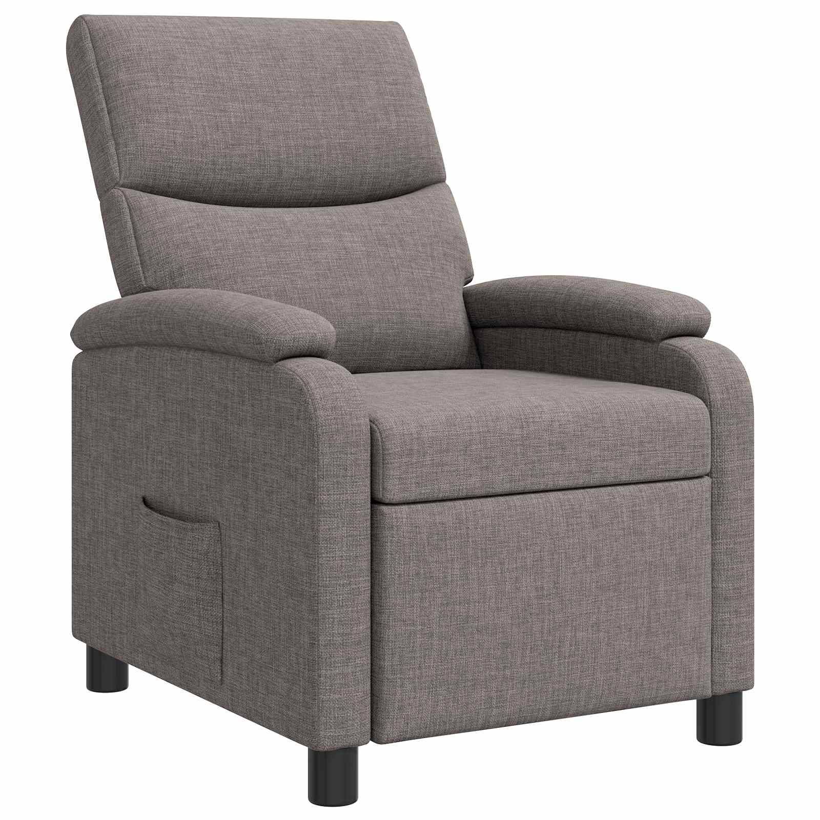 vidaXL Liegesessel Taupe Stoff