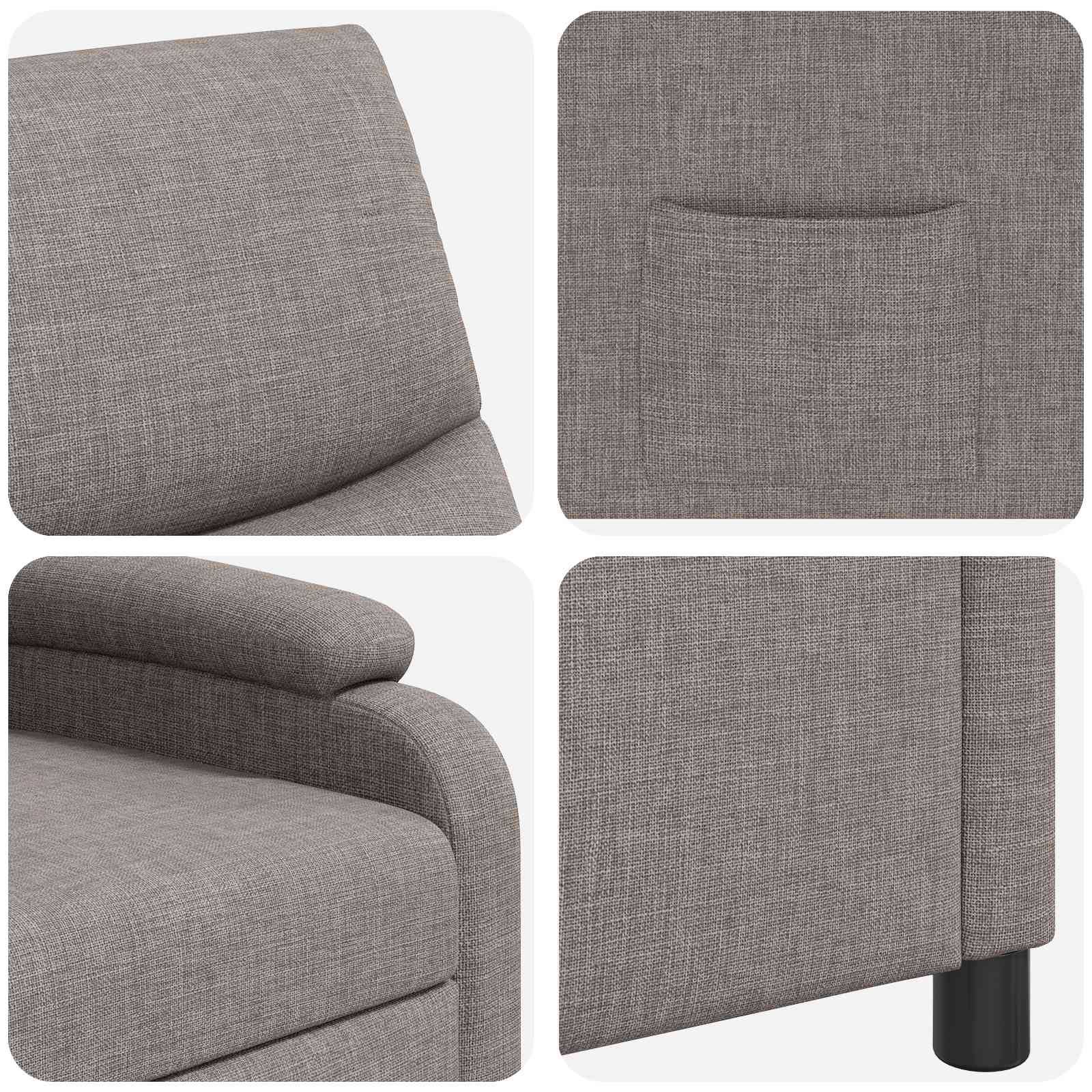 vidaXL Liegesessel Taupe Stoff