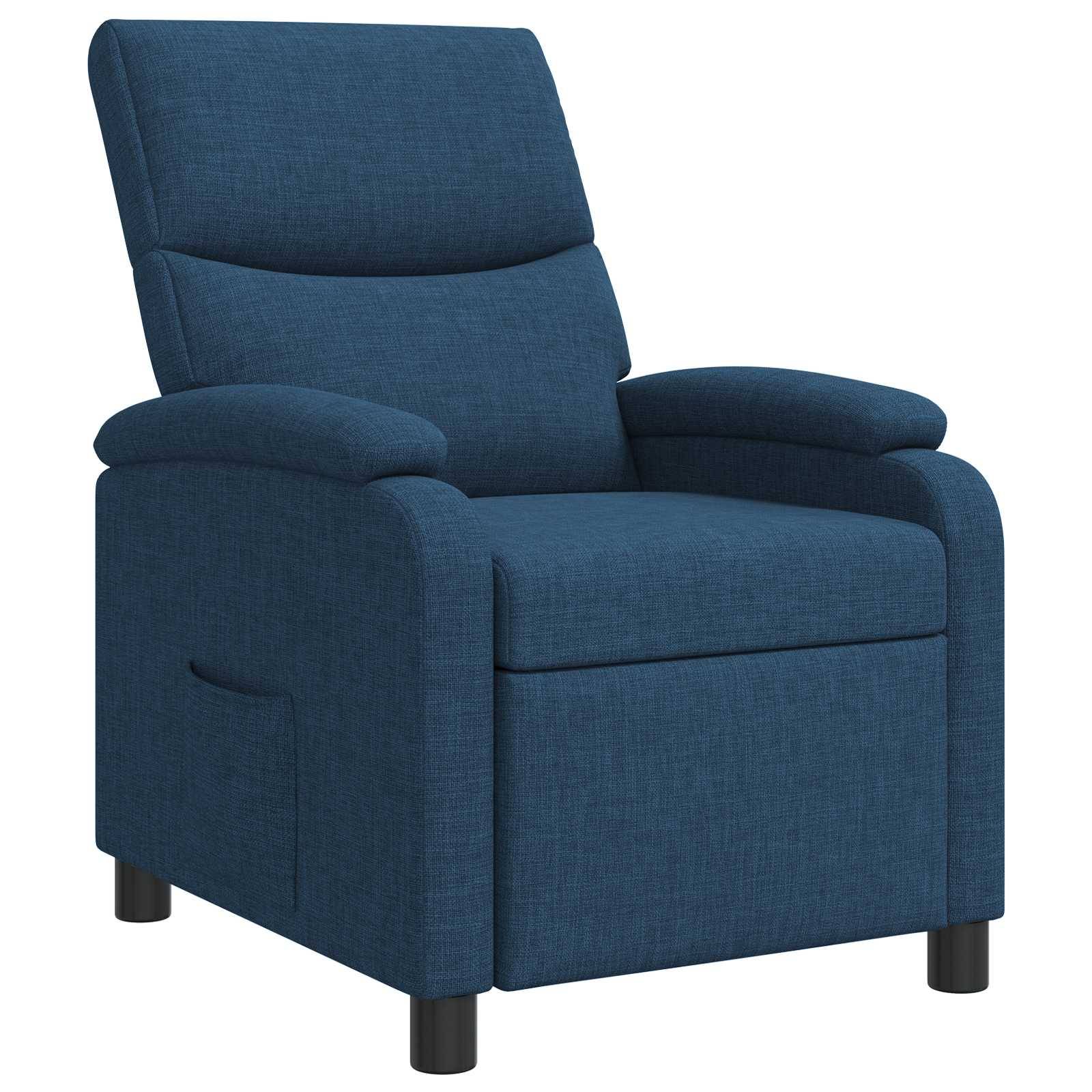 vidaXL Liegesessel Blau Stoff