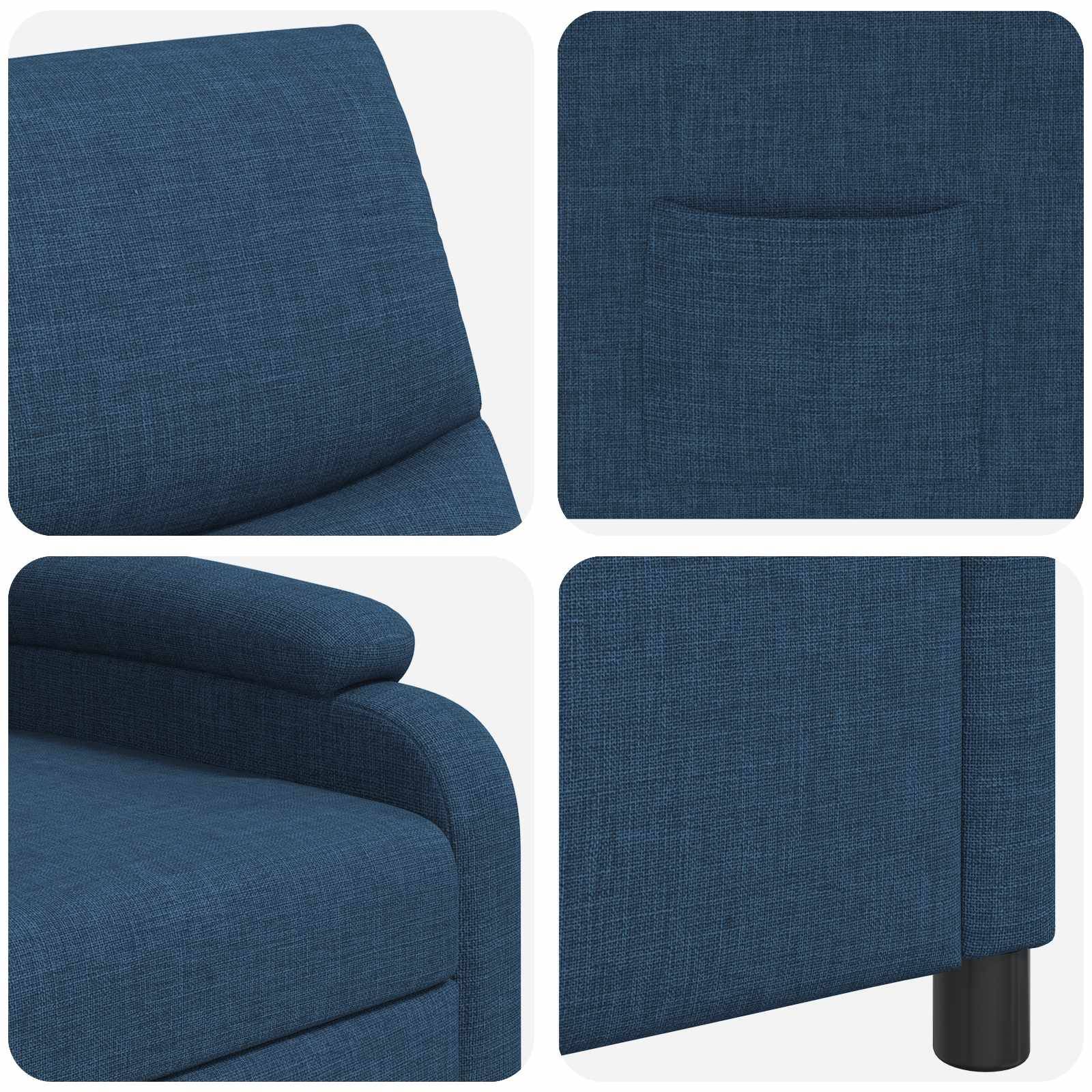 vidaXL Liegesessel Blau Stoff