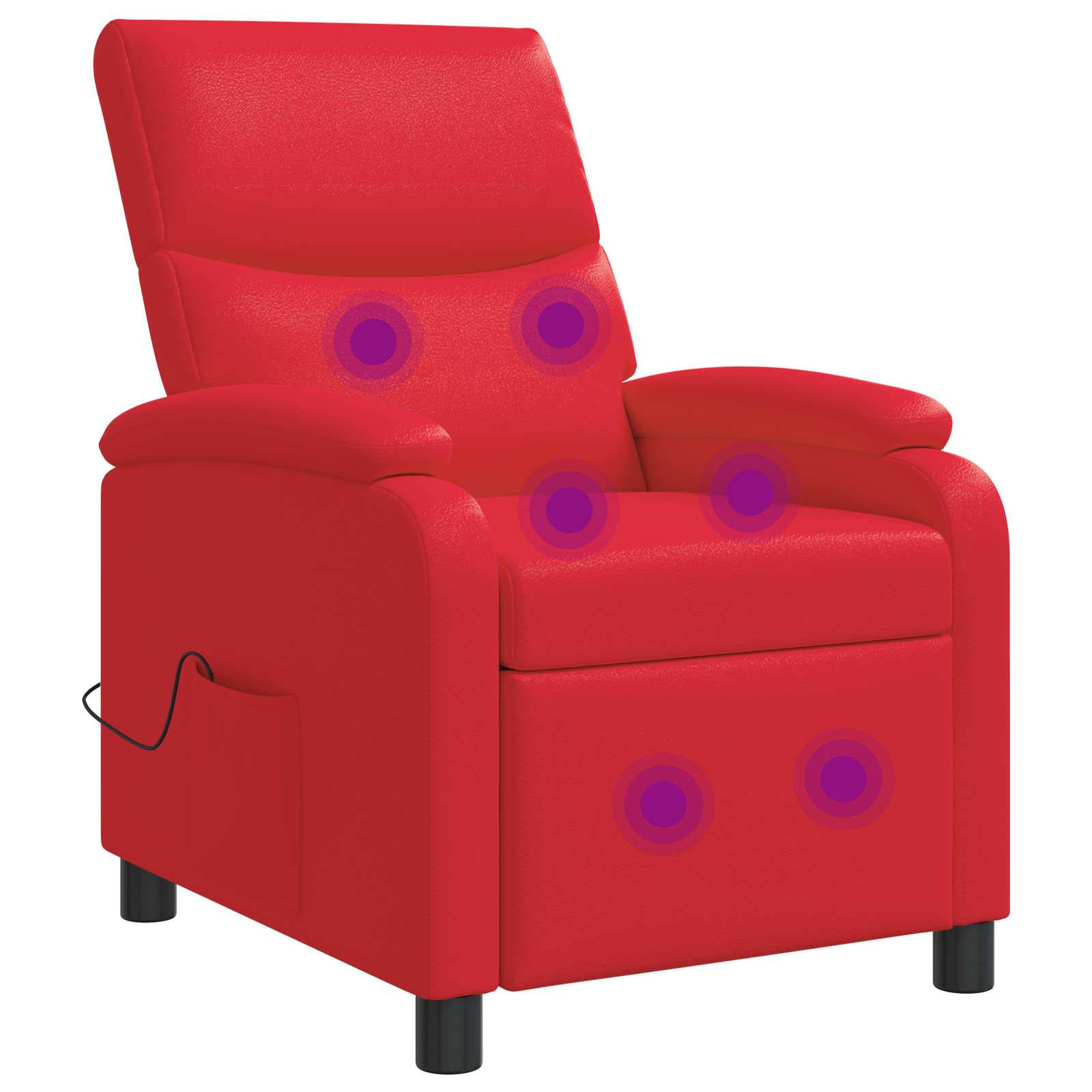 vidaXL Massage Relaxsessel Rot Kunstleder