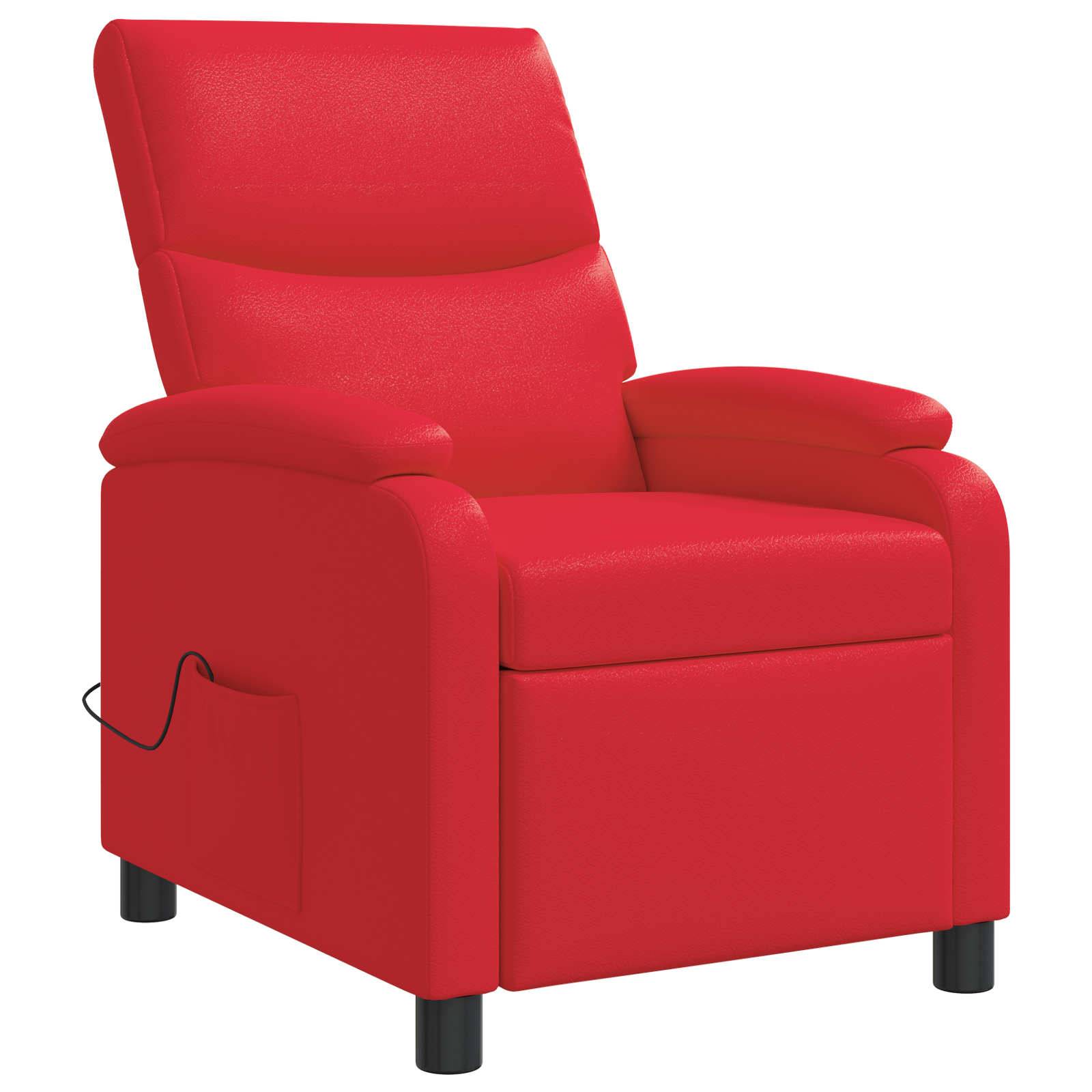 vidaXL Massage Relaxsessel Rot Kunstleder