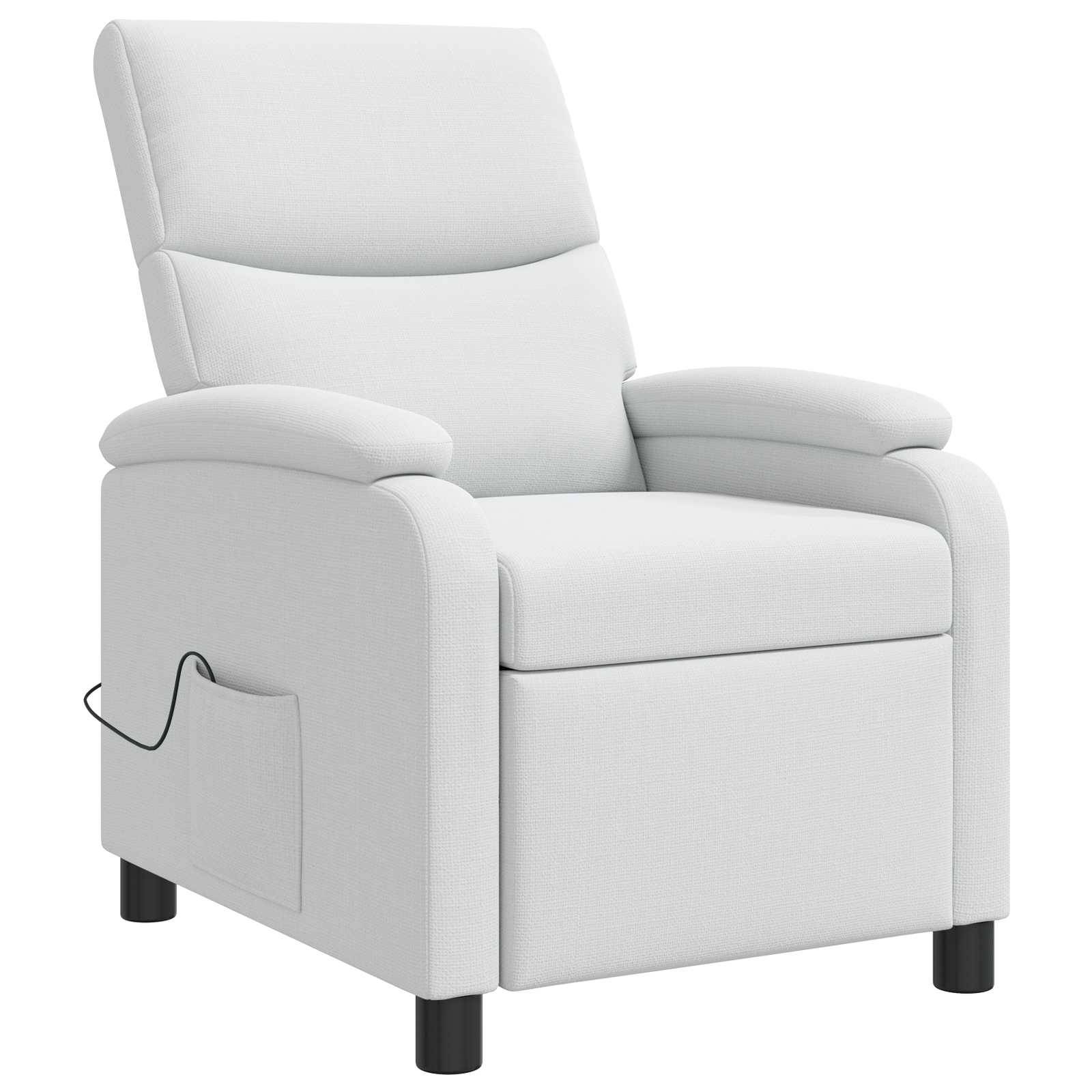 vidaXL Massage Relaxsessel Weiß Stoff