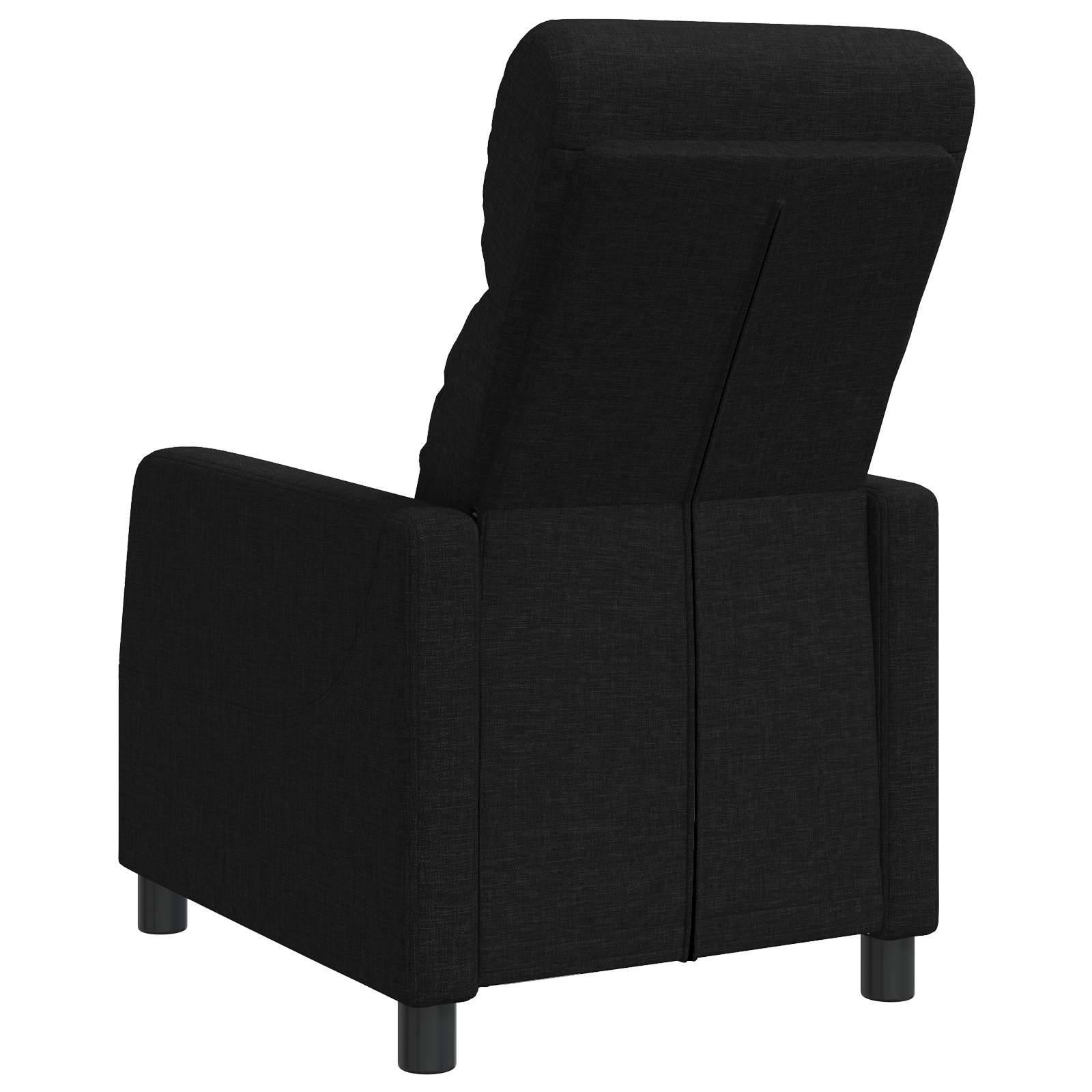 vidaXL Liegesessel Schwarz Stoff