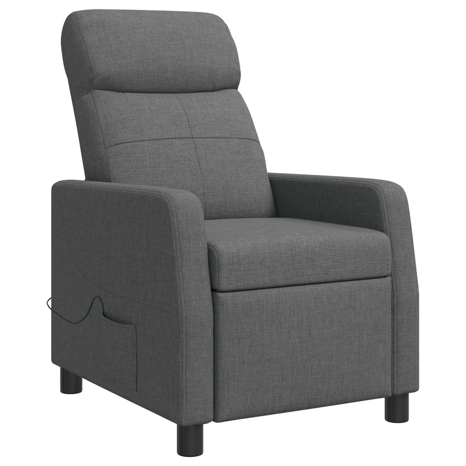 vidaXL Massage Relaxsessel Dunkelgrau Stoff