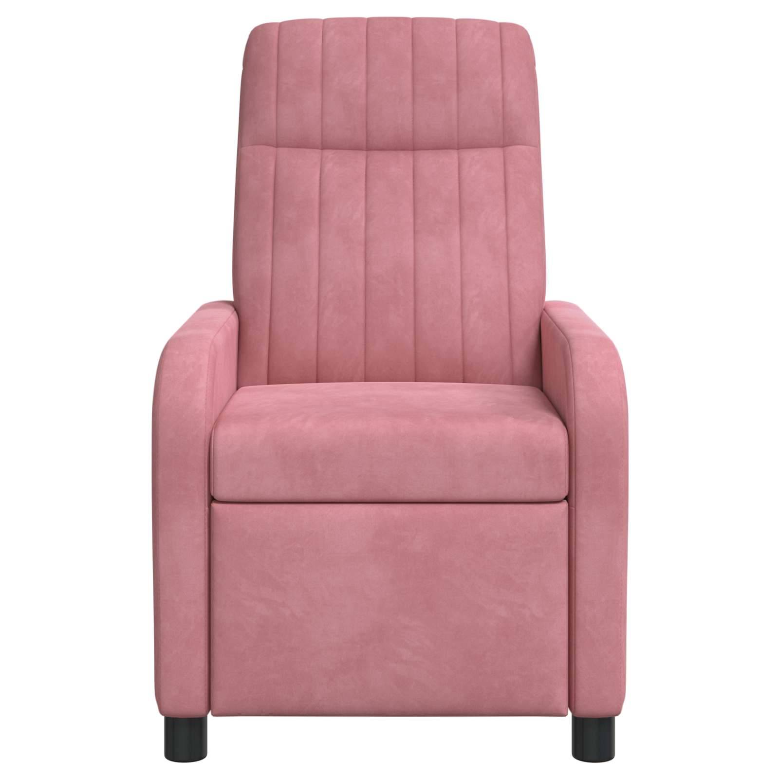 vidaXL Massage Relaxsessel Rosa Samt (V)