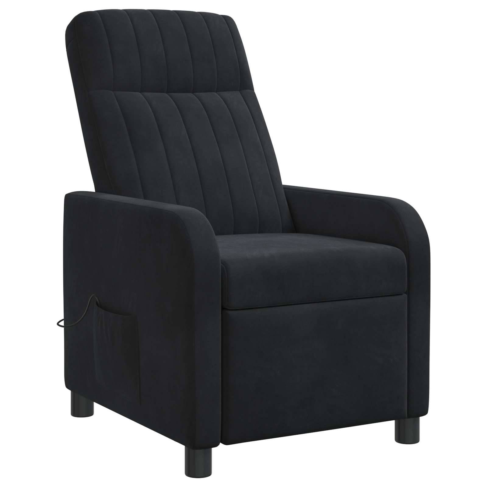 vidaXL Massage Relaxsessel Schwarz Samt (V)
