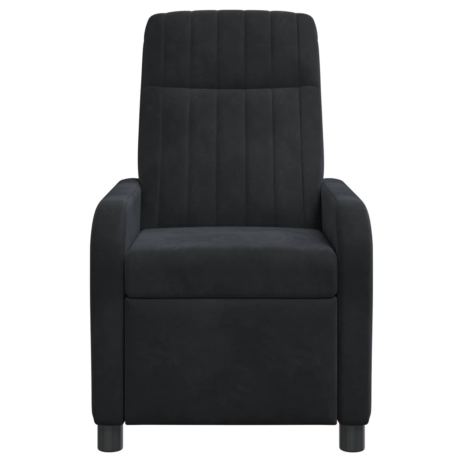 vidaXL Massage Relaxsessel Schwarz Samt (V)