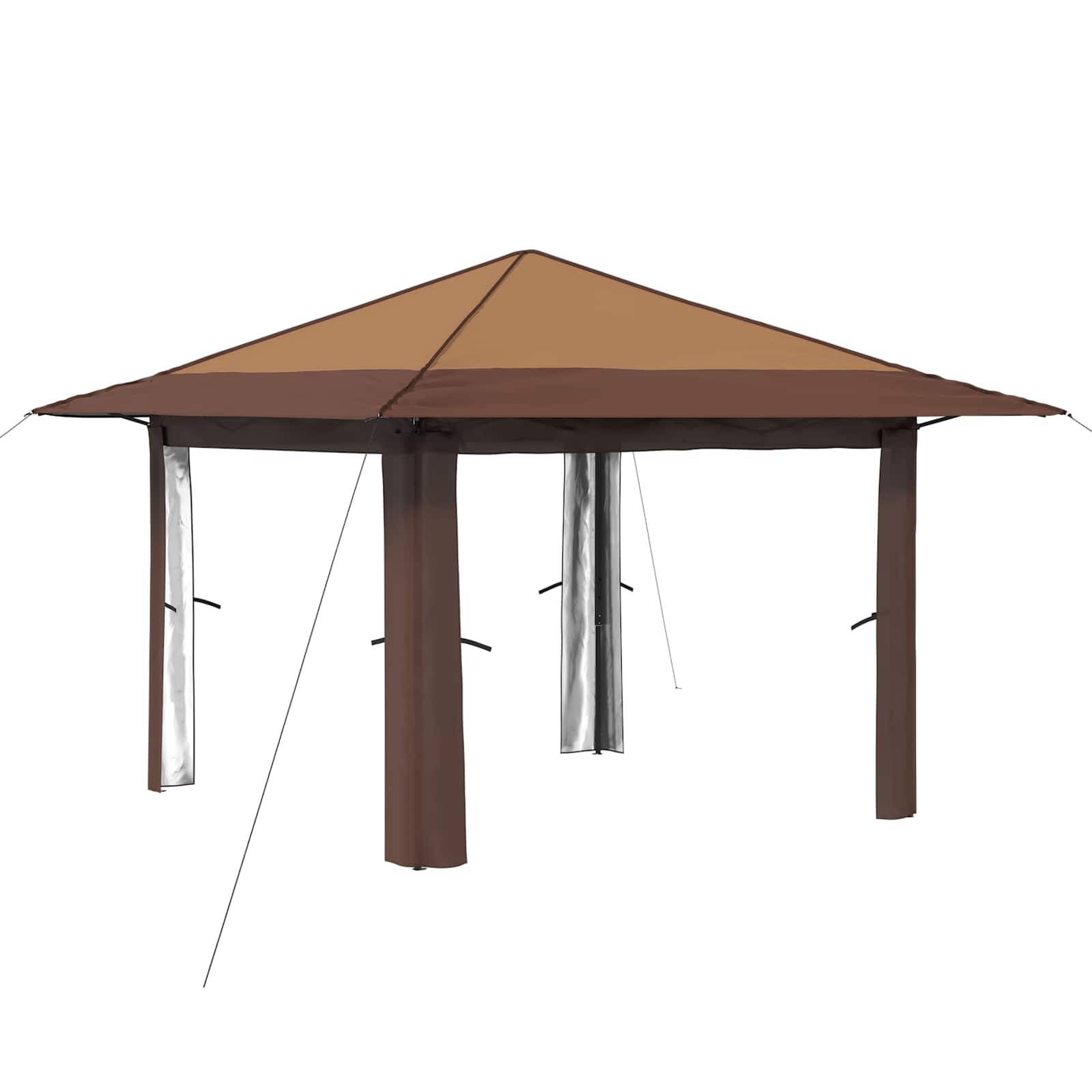 vidaXL Gazebo ohne Seitenwand Beige und Braun