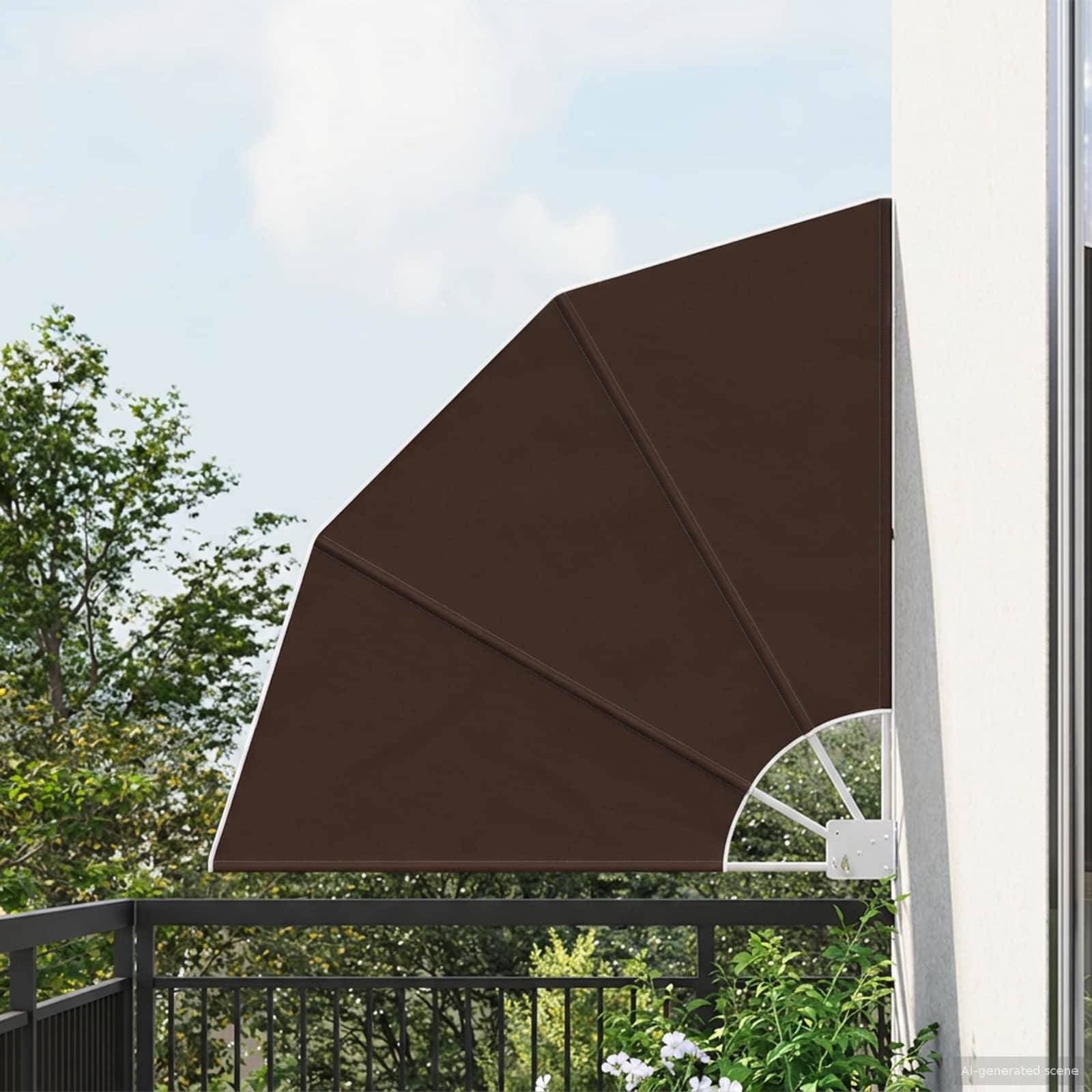 vidaXL Balkon Sichtschutz 115 x 115 cm Polyester Braun