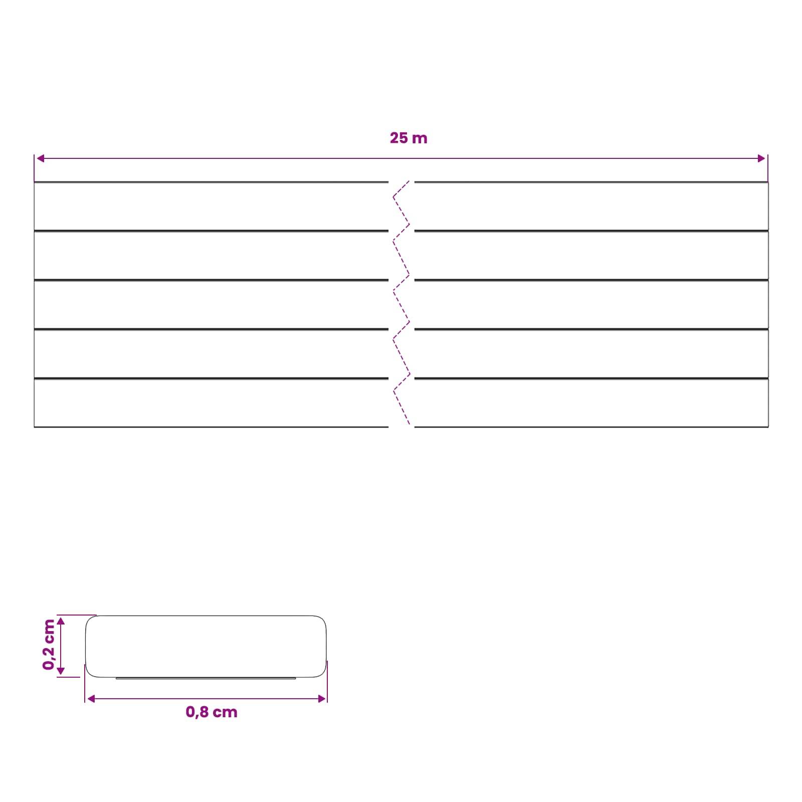 vidaXL Selbstklebende Fensterdichtung Weiß 8 x 2 mm 25 m