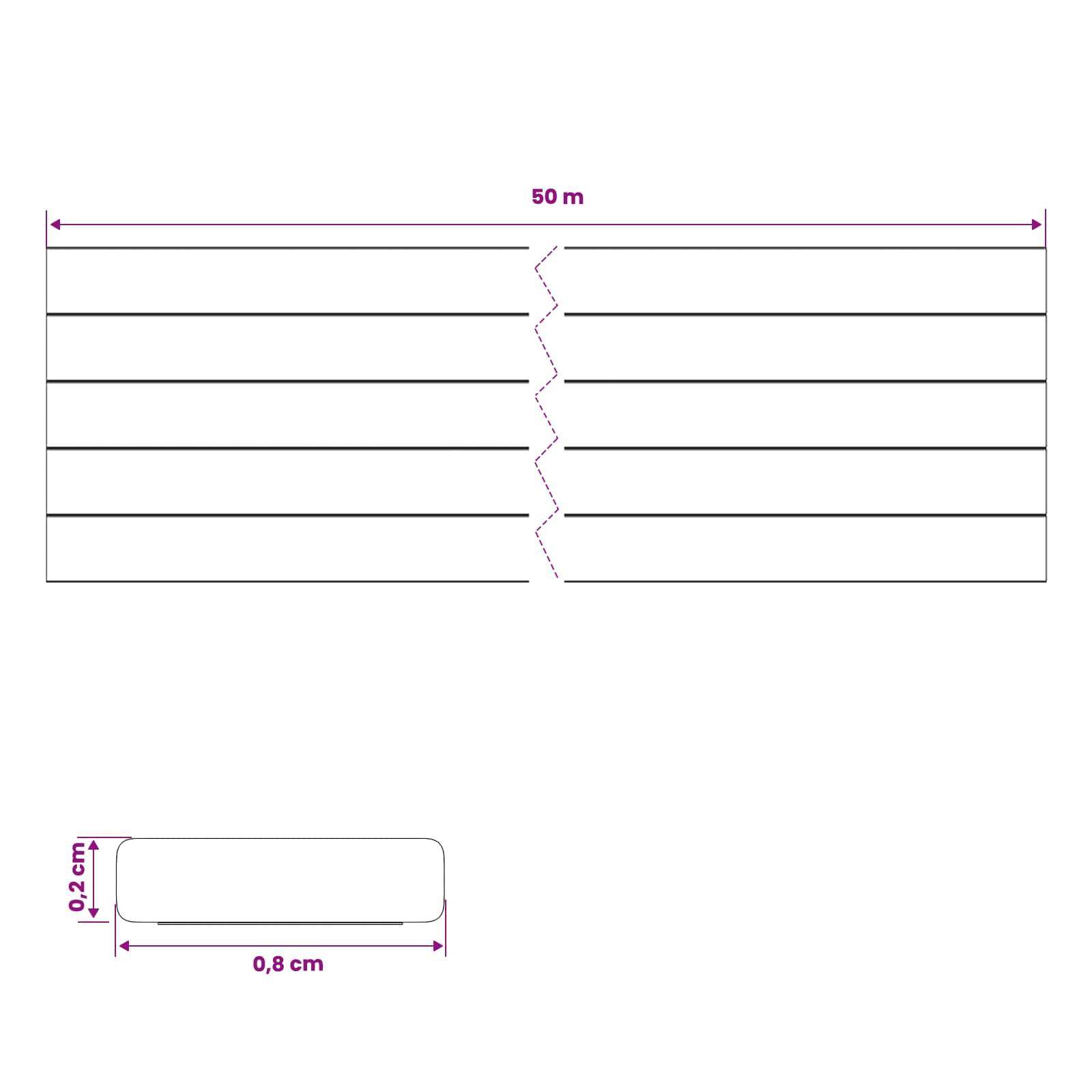 vidaXL Selbstklebende Fensterdichtung Weiß 8 x 2 mm 50 m