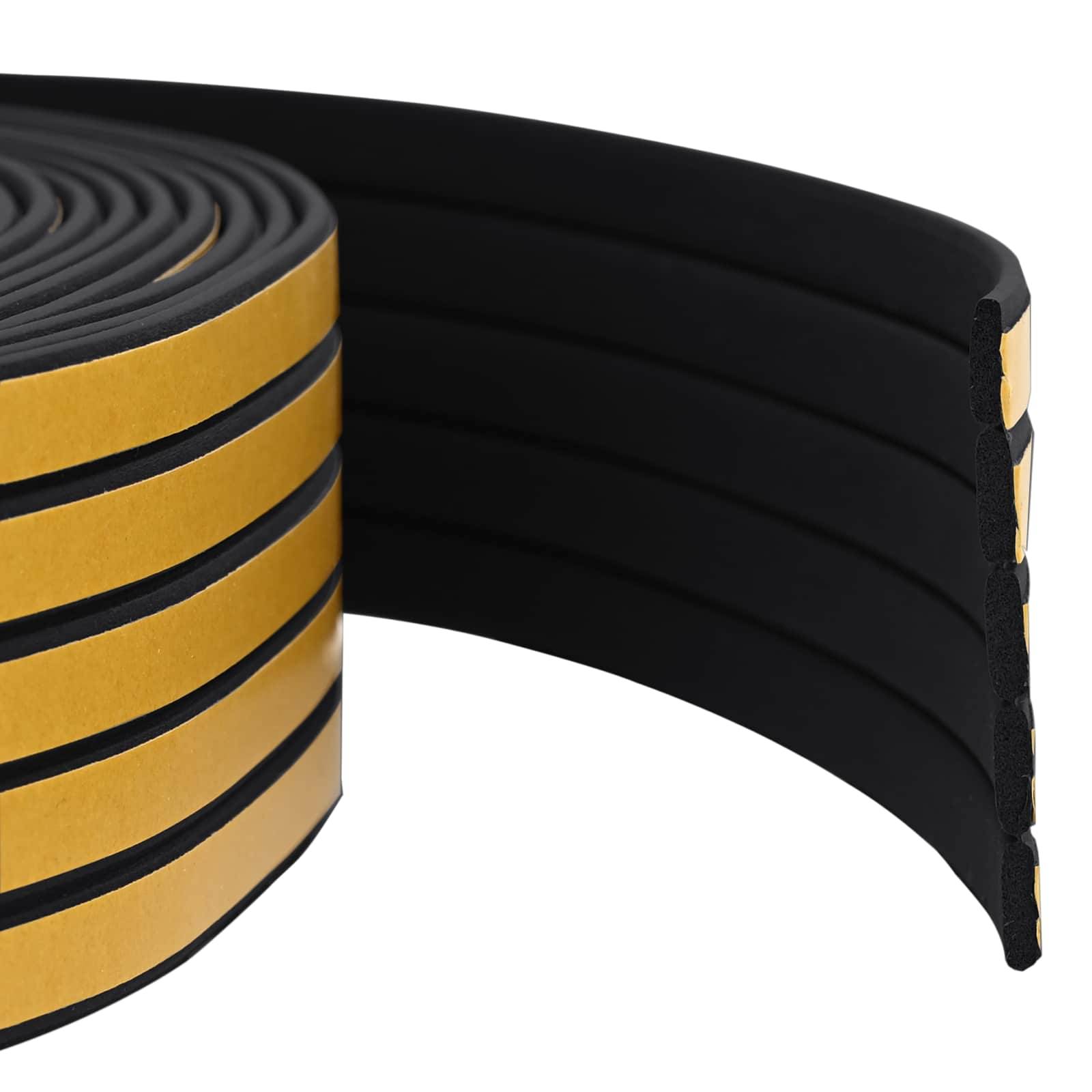 vidaXL Selbstklebende Fensterdichtung Schwarz 8 x 2 mm 25 m
