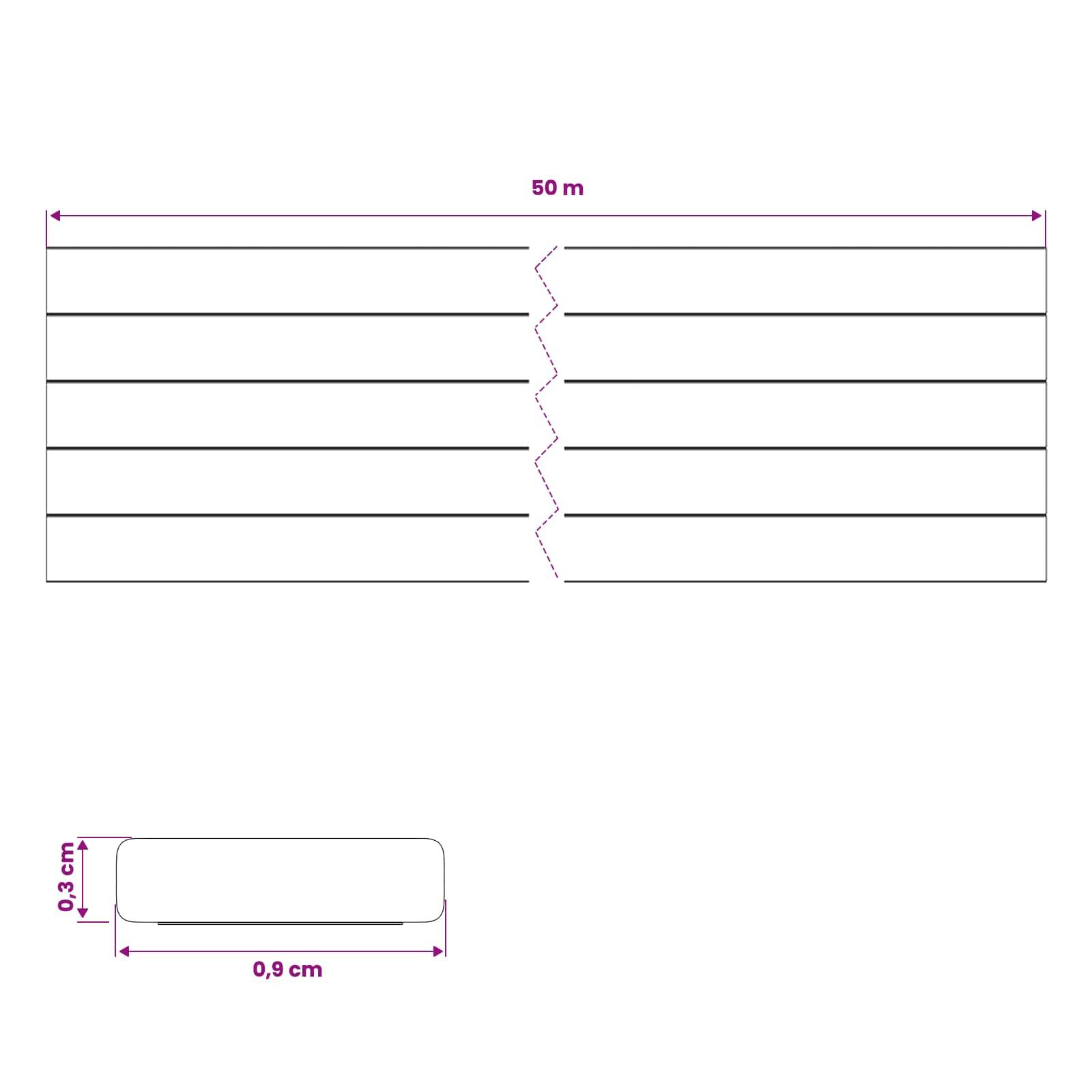 vidaXL Selbstklebende Fensterdichtung Weiß 9 x 3 mm 50 m