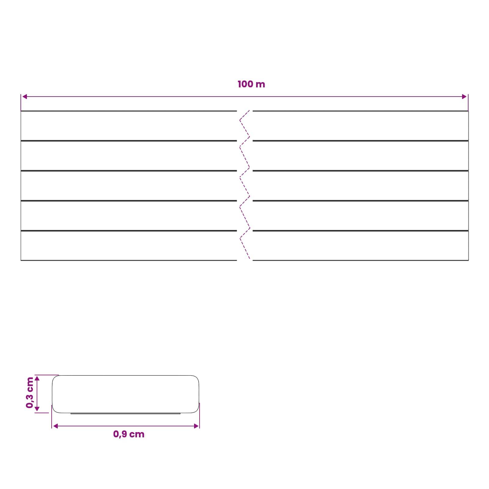 vidaXL Selbstklebende Fensterdichtung Weiß 9 x 3 mm 100 m
