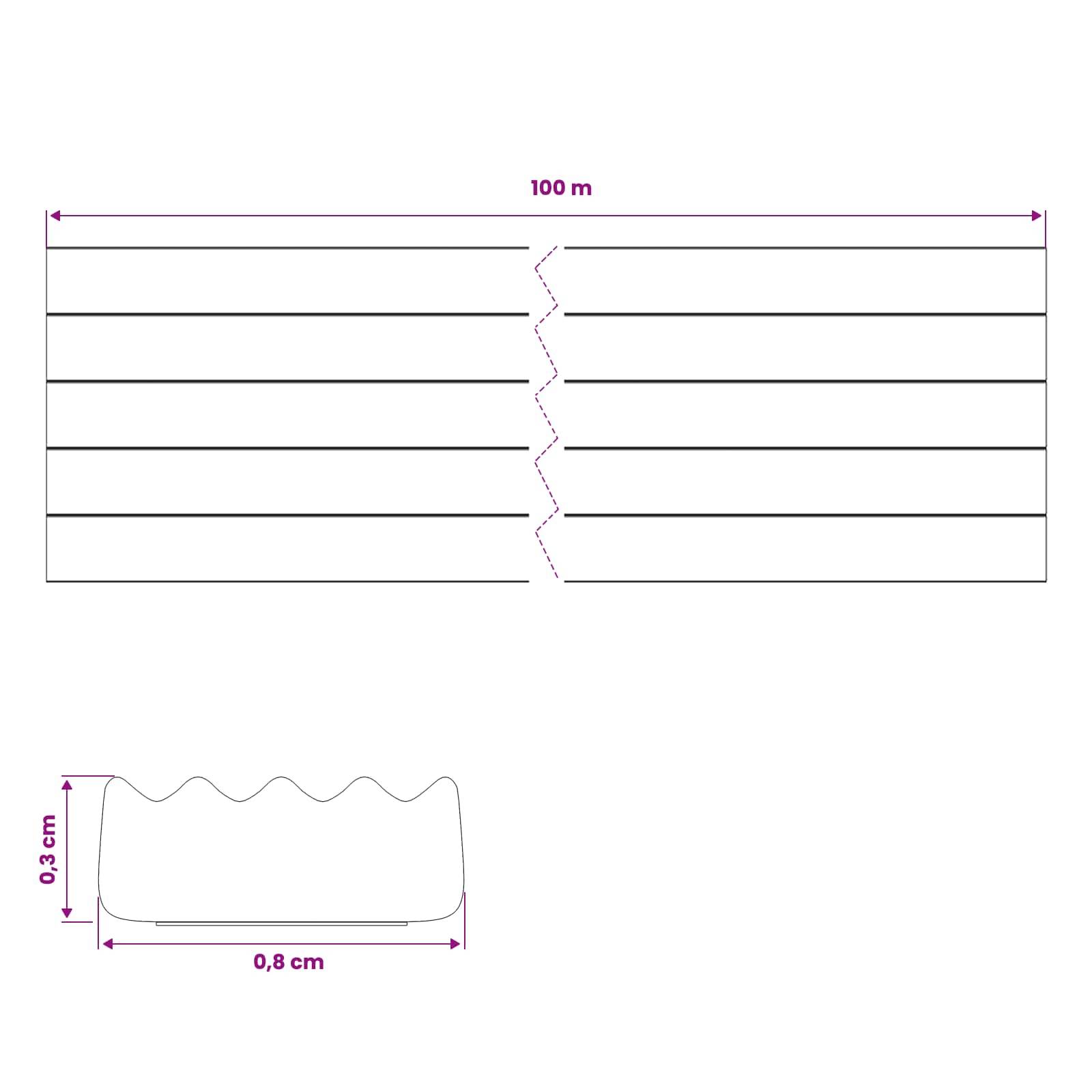 vidaXL Selbstklebende Fensterdichtung Weiß 8 x 3 mm 100 m