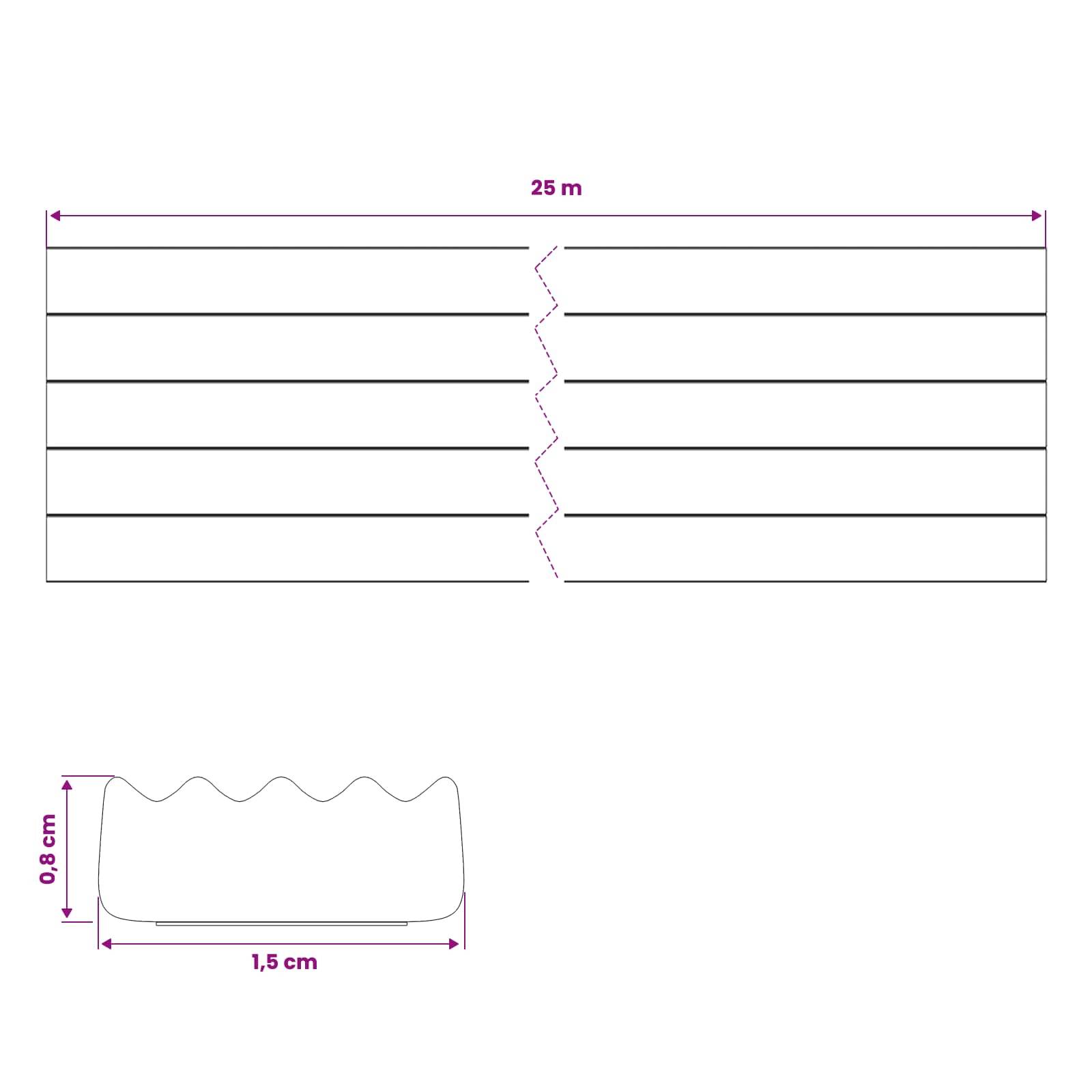 vidaXL Selbstklebende Fensterdichtung Weiß 15 x 8 mm 25 m
