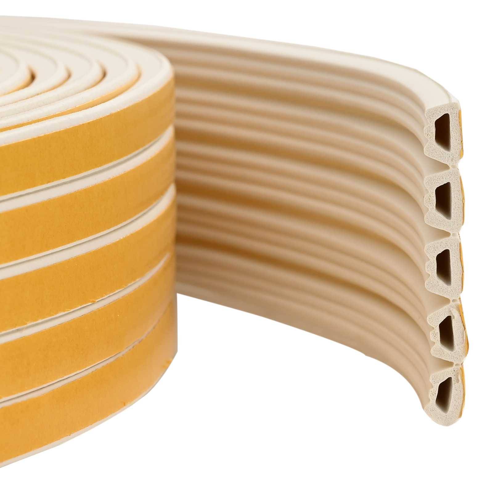 vidaXL Selbstklebende Fensterdichtung Weiß 10 x 6 mm 12 m