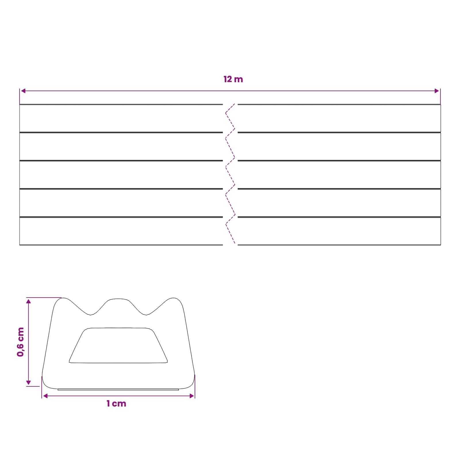 vidaXL Selbstklebende Fensterdichtung Weiß 10 x 6 mm 12 m
