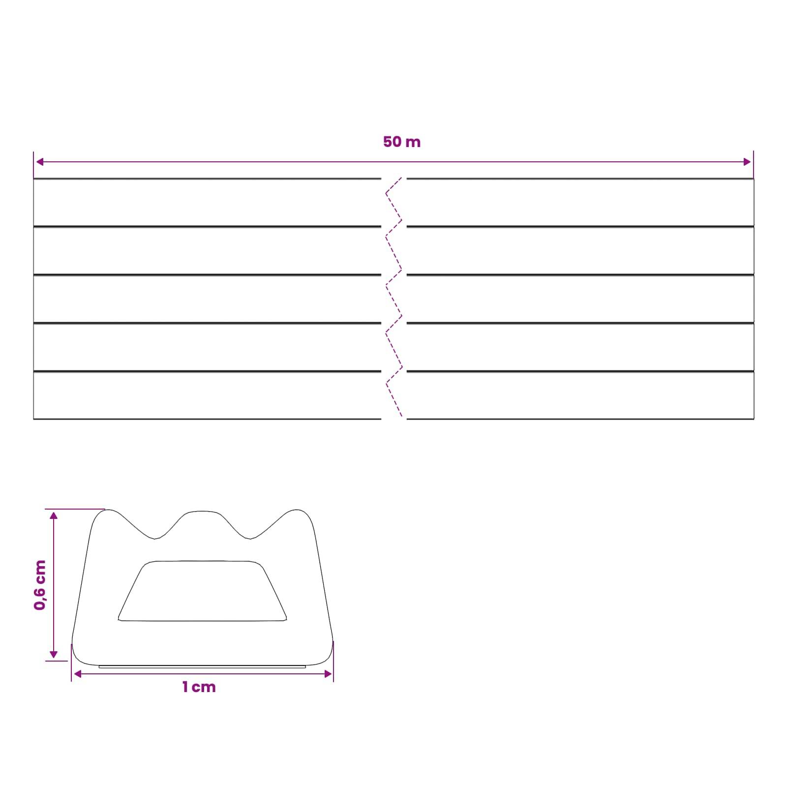 vidaXL Selbstklebende Fensterdichtung Weiß 10 x 6 mm 50 m
