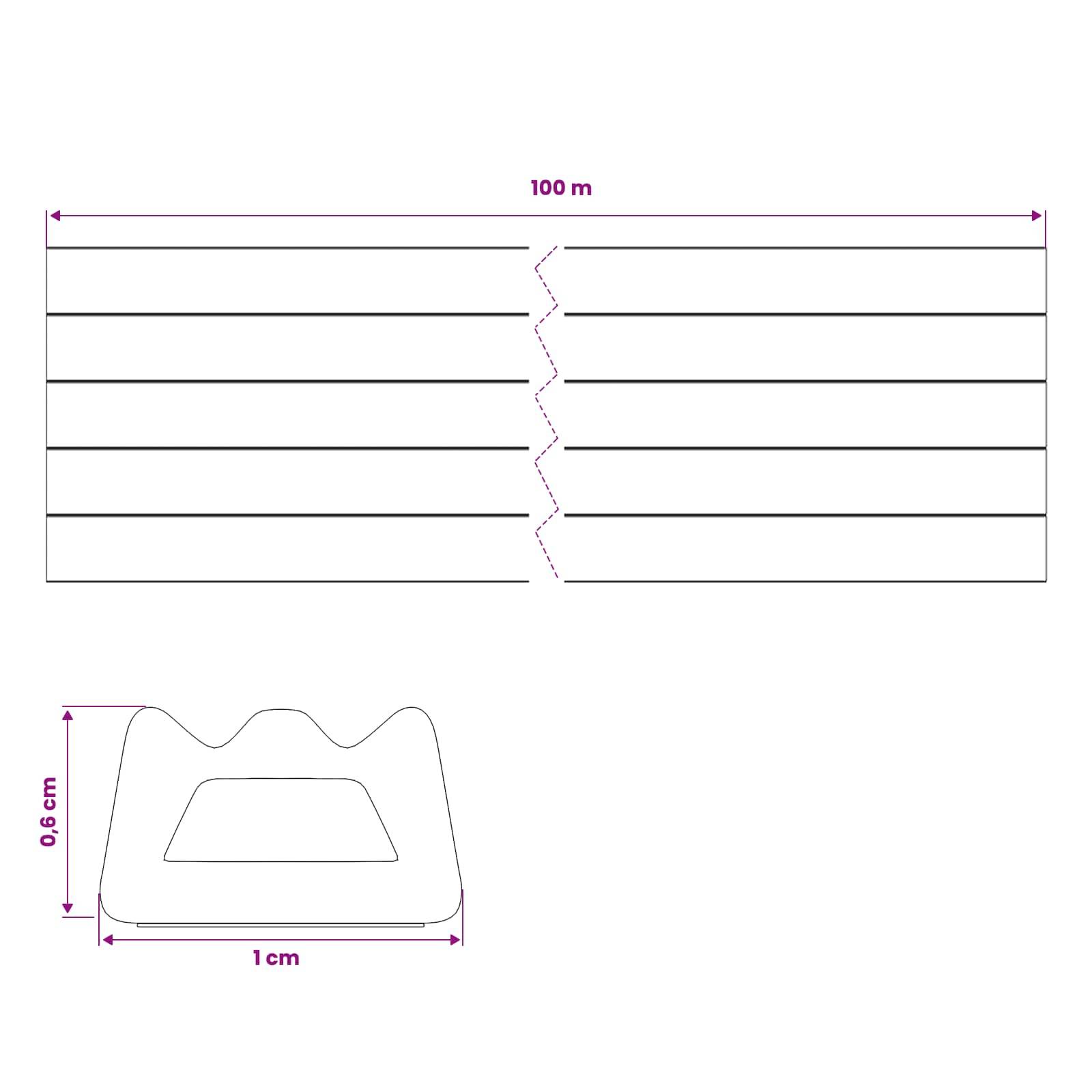 vidaXL Selbstklebende Fensterdichtung Weiß 10 x 6 mm 100 m