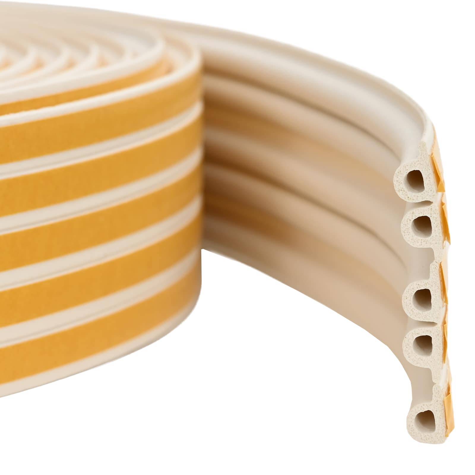 vidaXL Selbstklebende Fensterdichtung Weiß 9 x 6 mm 12 m