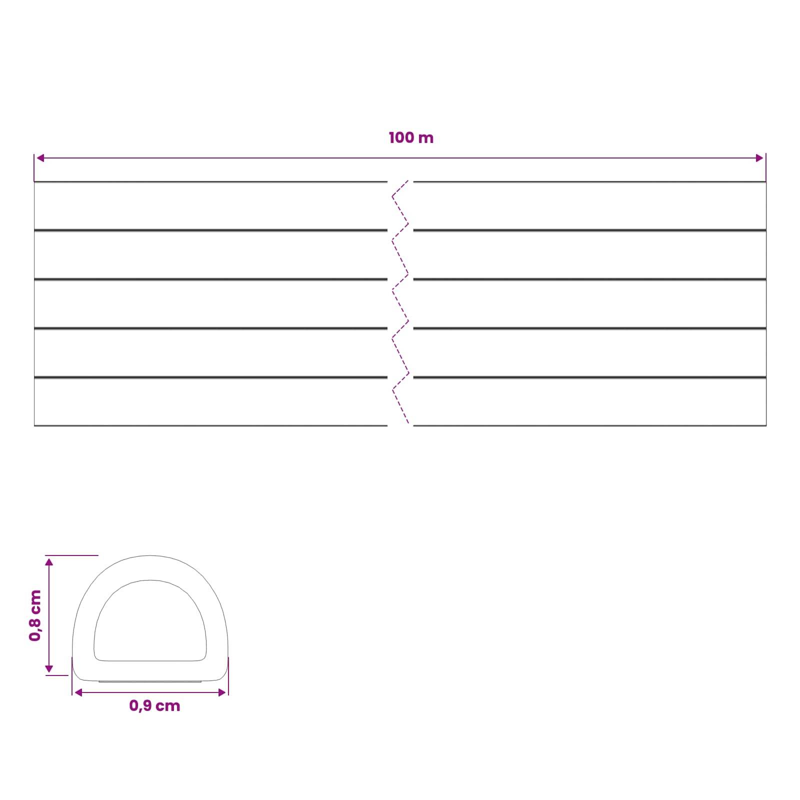 vidaXL Selbstklebende Fensterdichtung Braun 9 x 8 mm 100 m