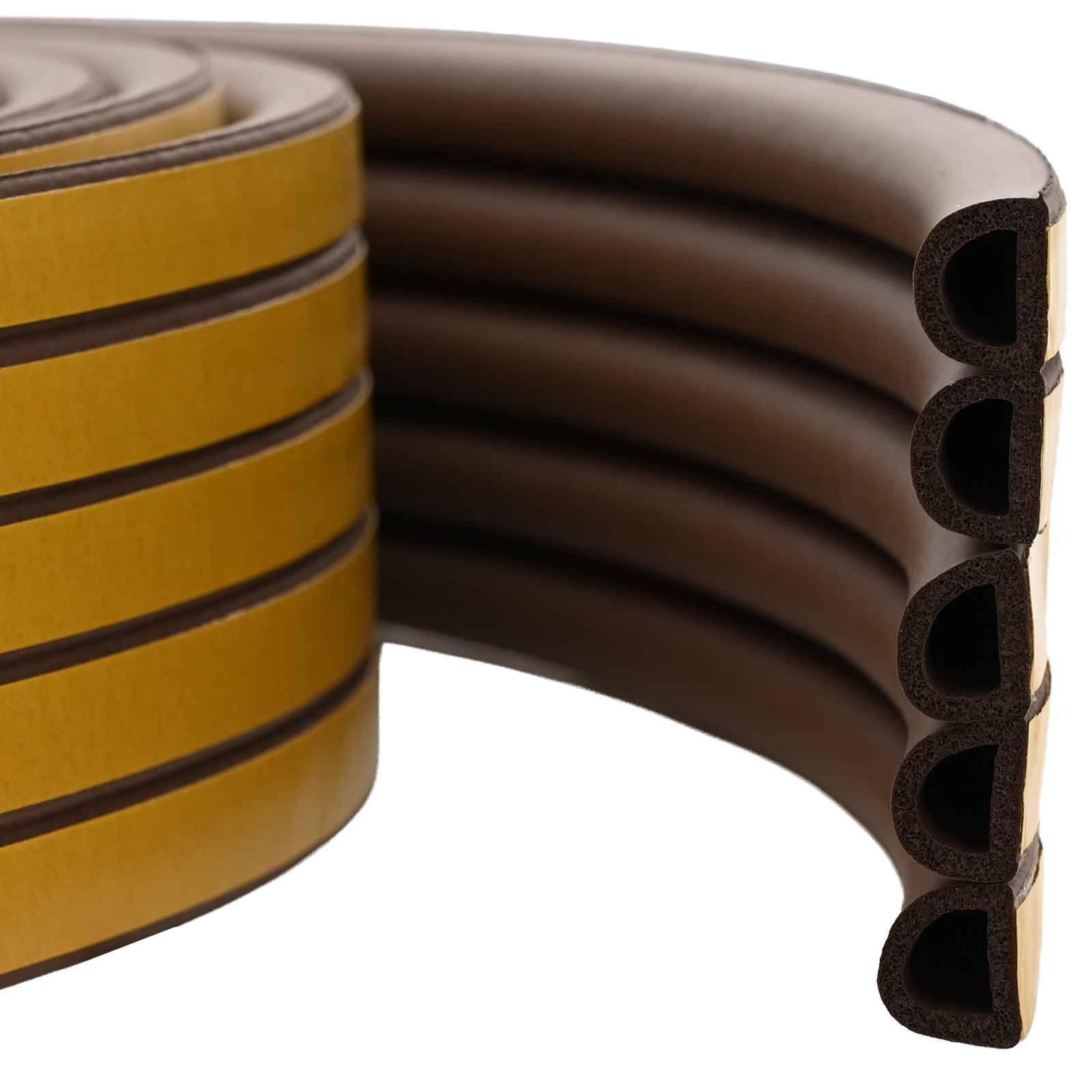 vidaXL Selbstklebende Fensterdichtung Braun 9 x 8 mm 100 m