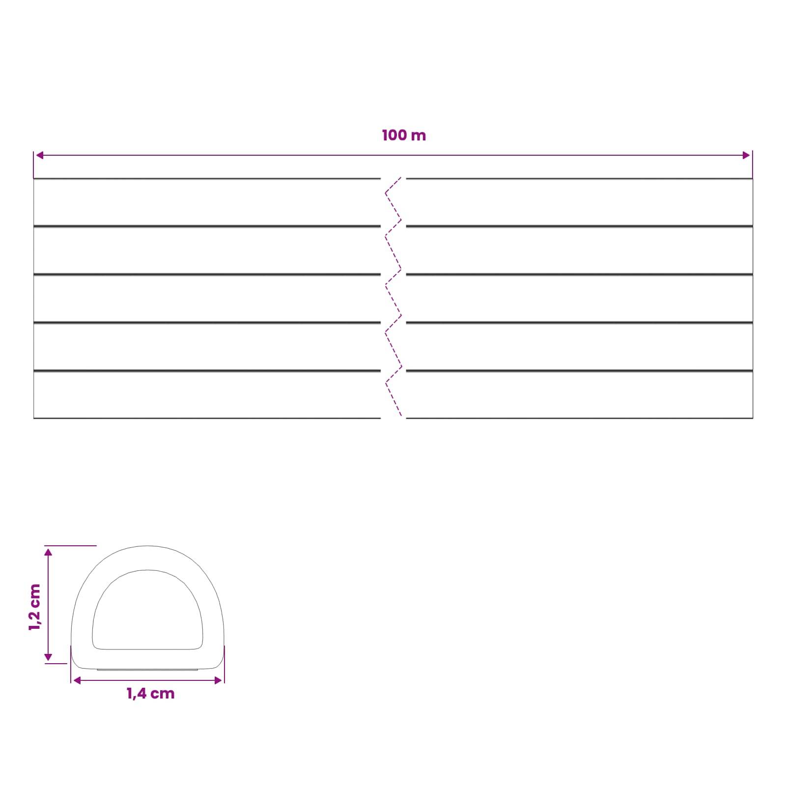 vidaXL Selbstklebende Fensterdichtung Weiß 14 x 12 mm 100 m