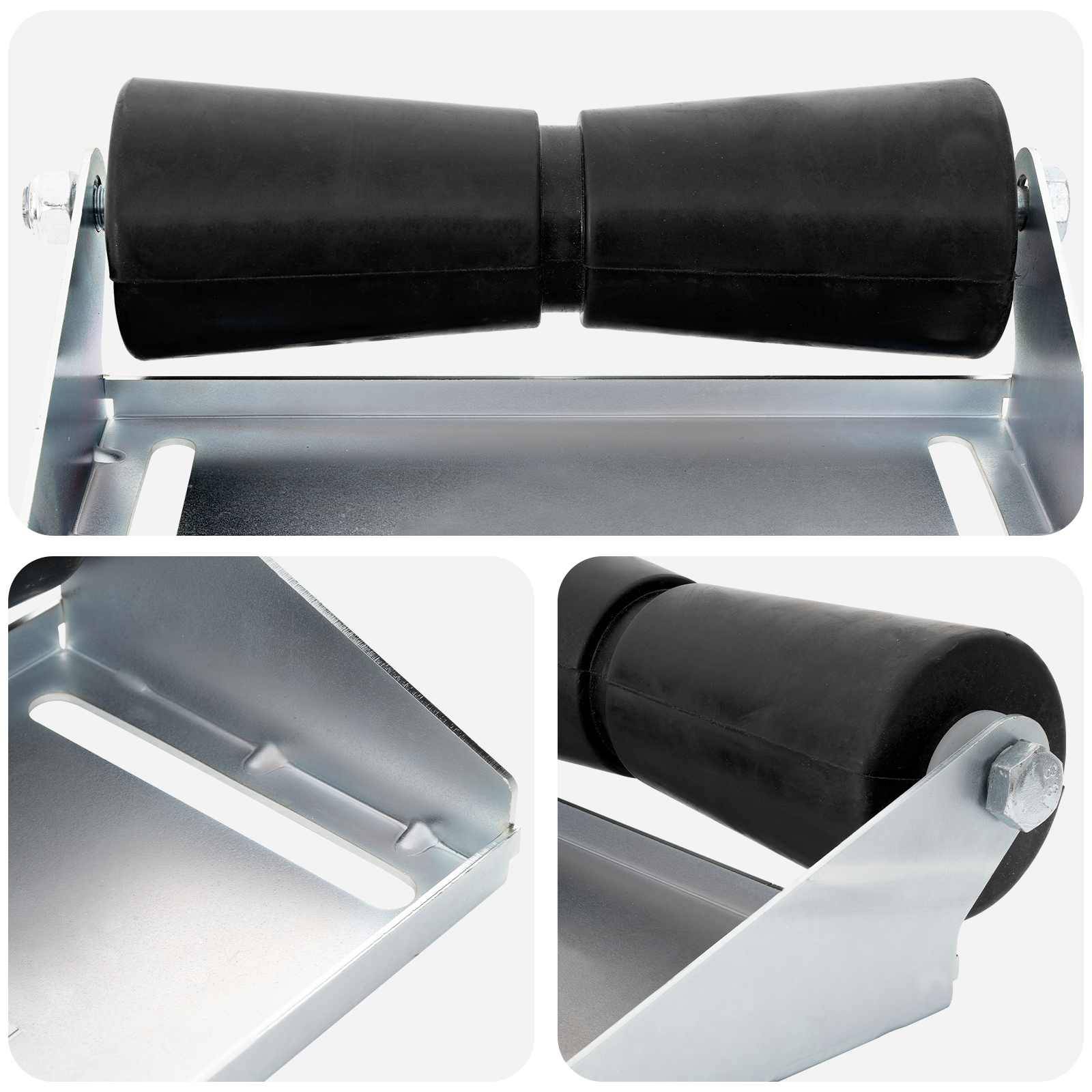 vidaXL Bootstrailerroller mit Halterung 30,5 cm Verzinkter Stahl