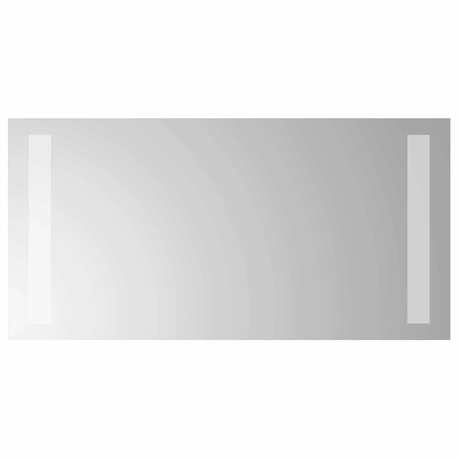 vidaXL LED-Badezimmerspiegel Transparent 40 x 20 cm Gehärtetes Glas