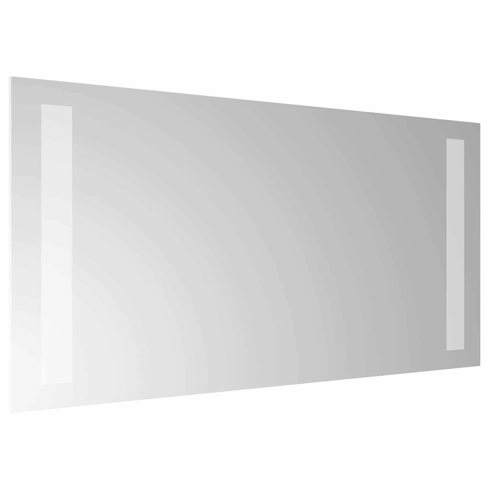 vidaXL LED-Badezimmerspiegel Transparent 40 x 20 cm Gehärtetes Glas