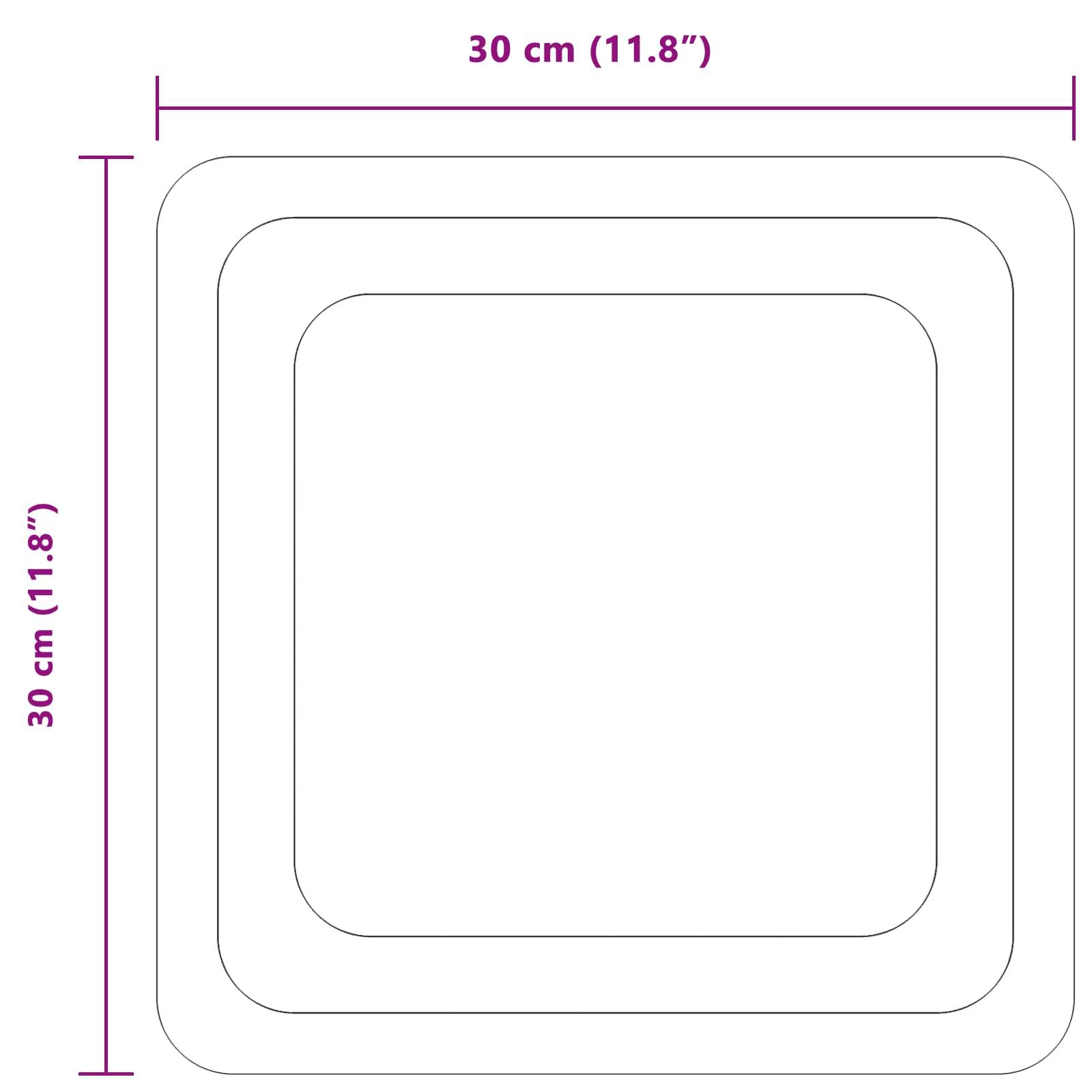 vidaXL LED-Badezimmerspiegel Transparent 30 x 30 cm Gehärtetes Glas