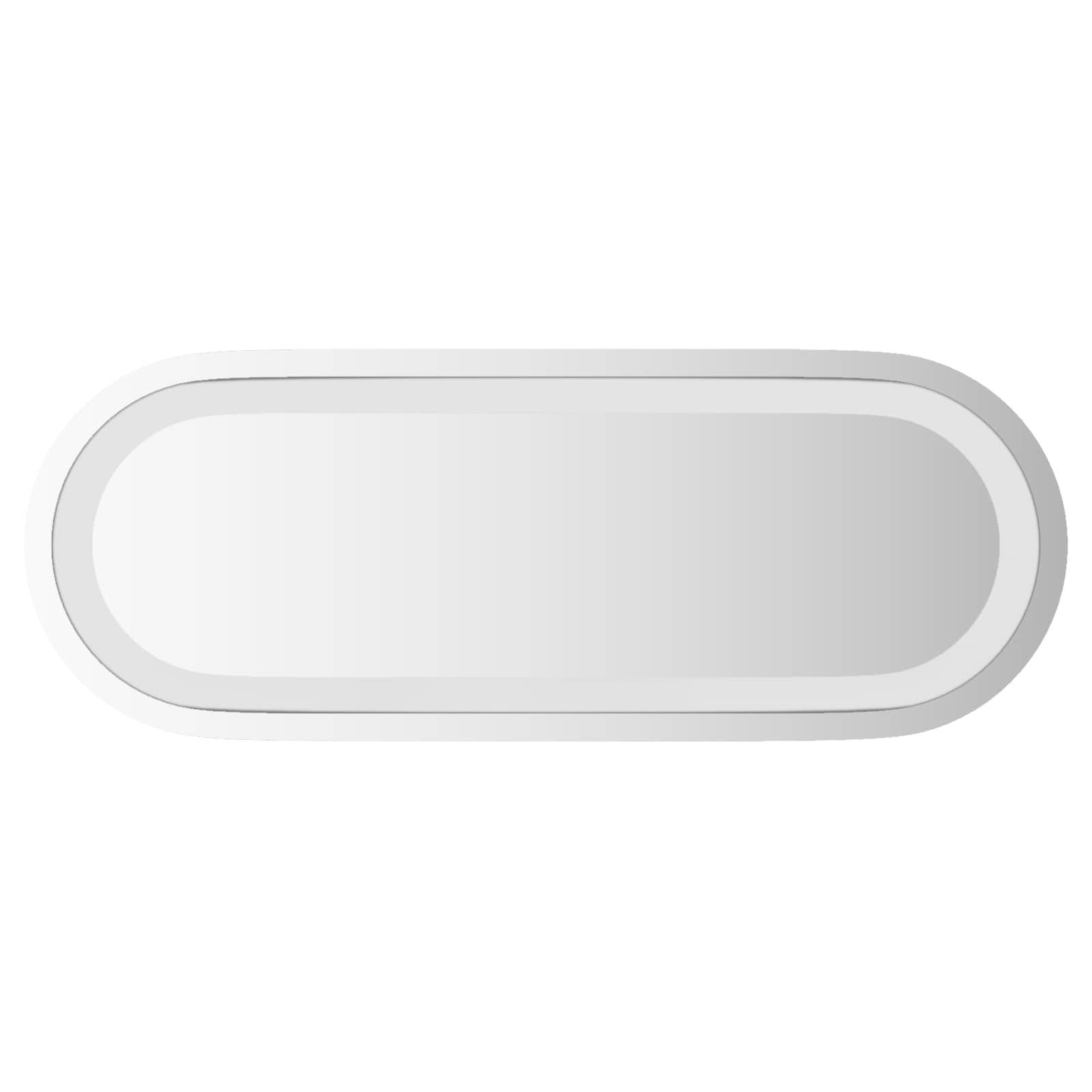 vidaXL LED-Badezimmerspiegel Transparent 40 x 15 cm Gehärtetes Glas