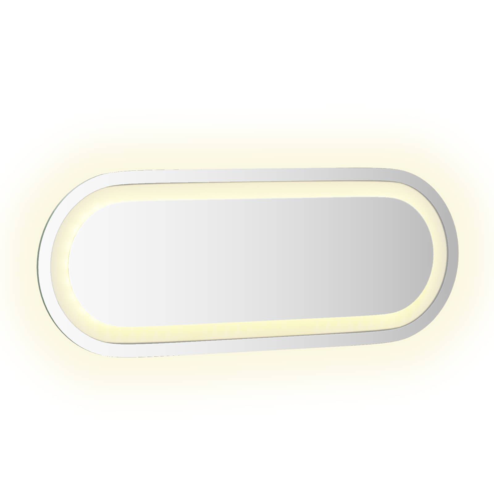vidaXL LED-Badezimmerspiegel Transparent 40 x 15 cm Gehärtetes Glas
