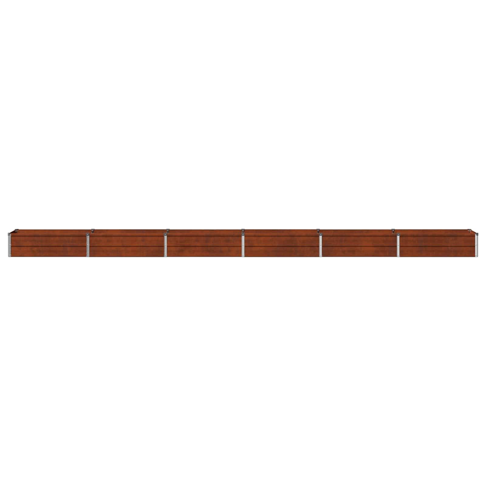vidaXL Hochbeet im Garten Rostig 480 x 40 x 24 cm Pappe
