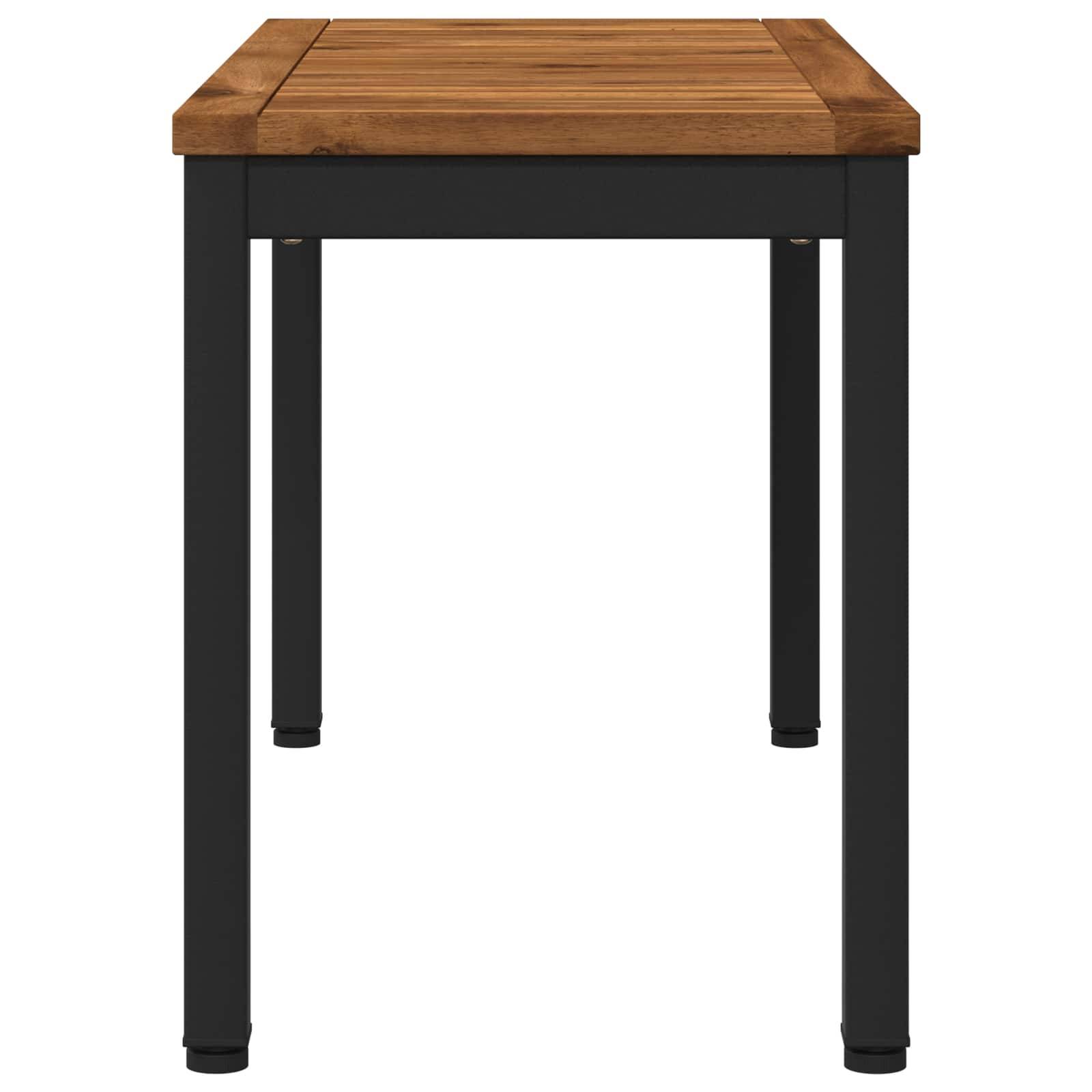 vidaXL Gartenbank 80,5 x 35 x 45 cm Massivholz Akazie Rechtwinklig