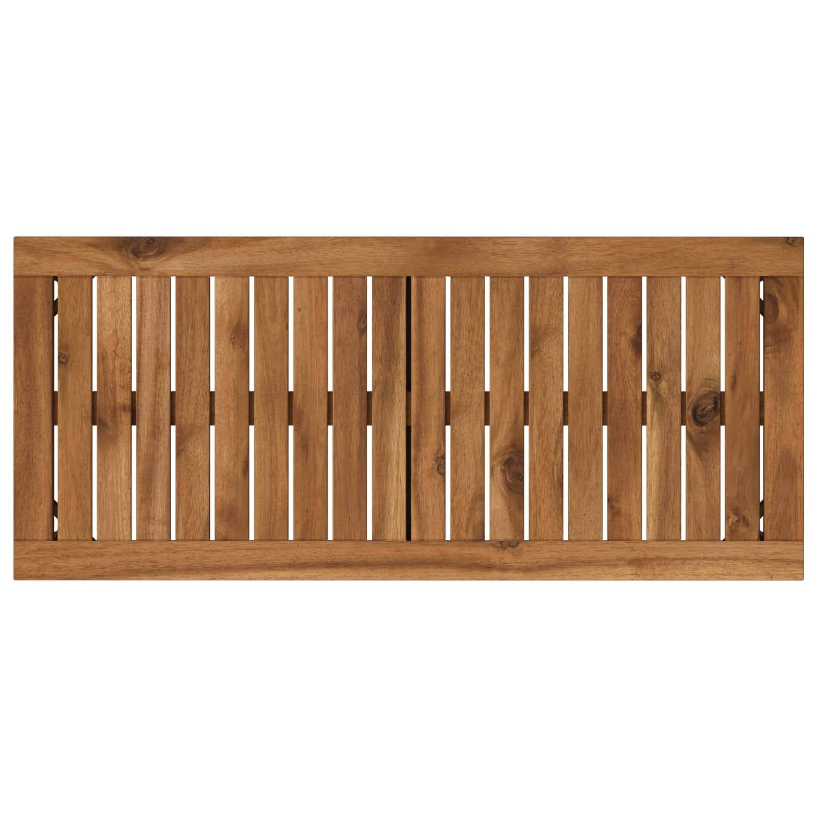 vidaXL Gartenbank 80,5 x 35 x 45 cm Massivholz Akazie Rechtwinklig