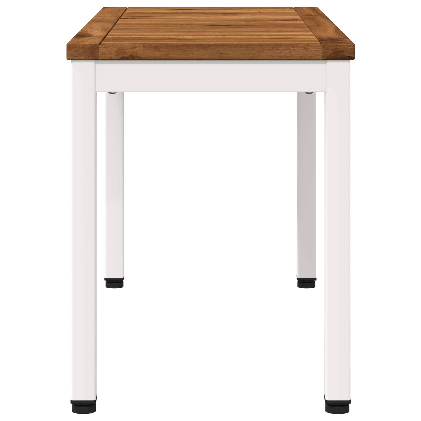 vidaXL Gartenbank 80,5 x 35 x 45 cm Massivholz Akazie Rechtwinklig