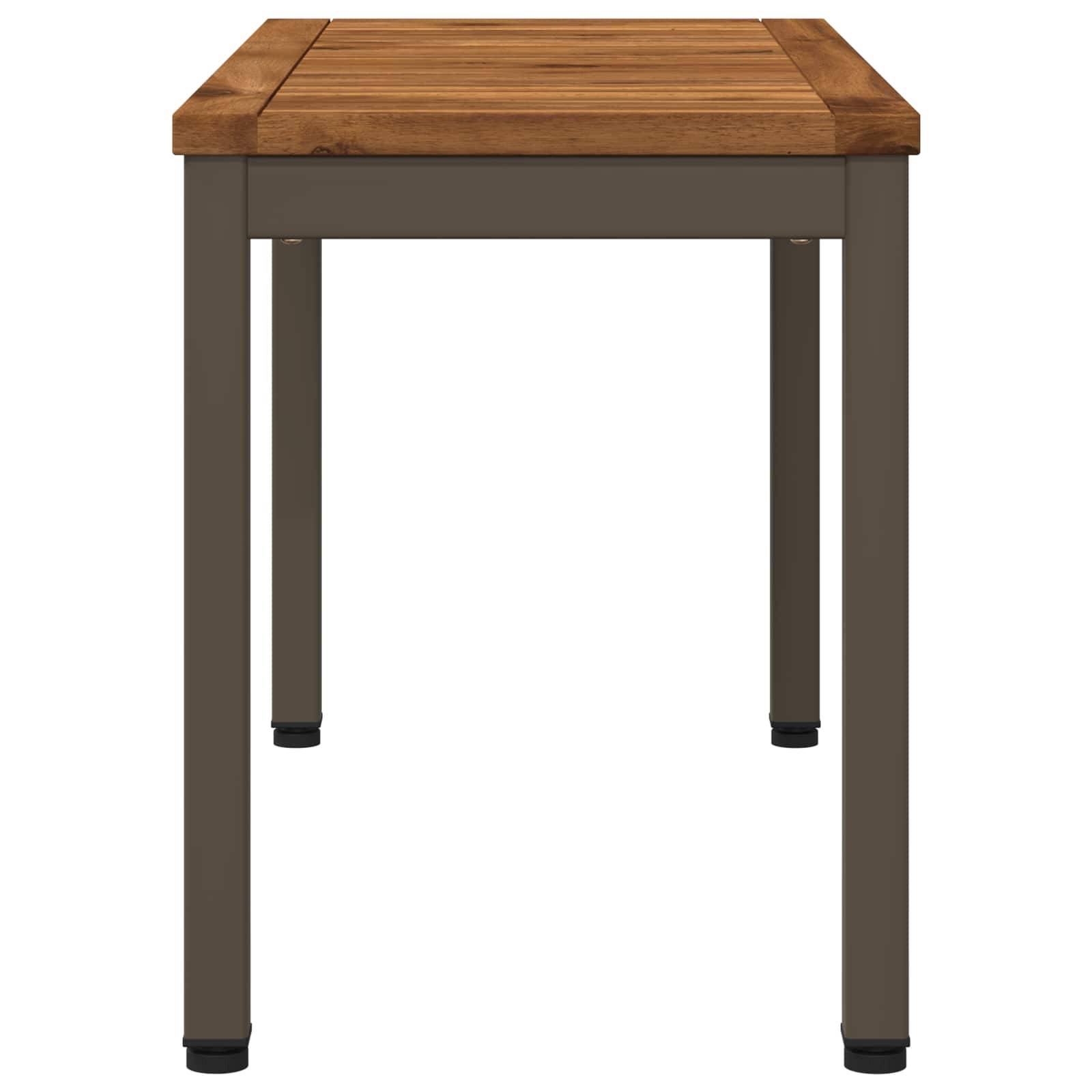 vidaXL Gartenbank 80,5 x 35 x 45 cm Massivholz Akazie Natur und Kaffee