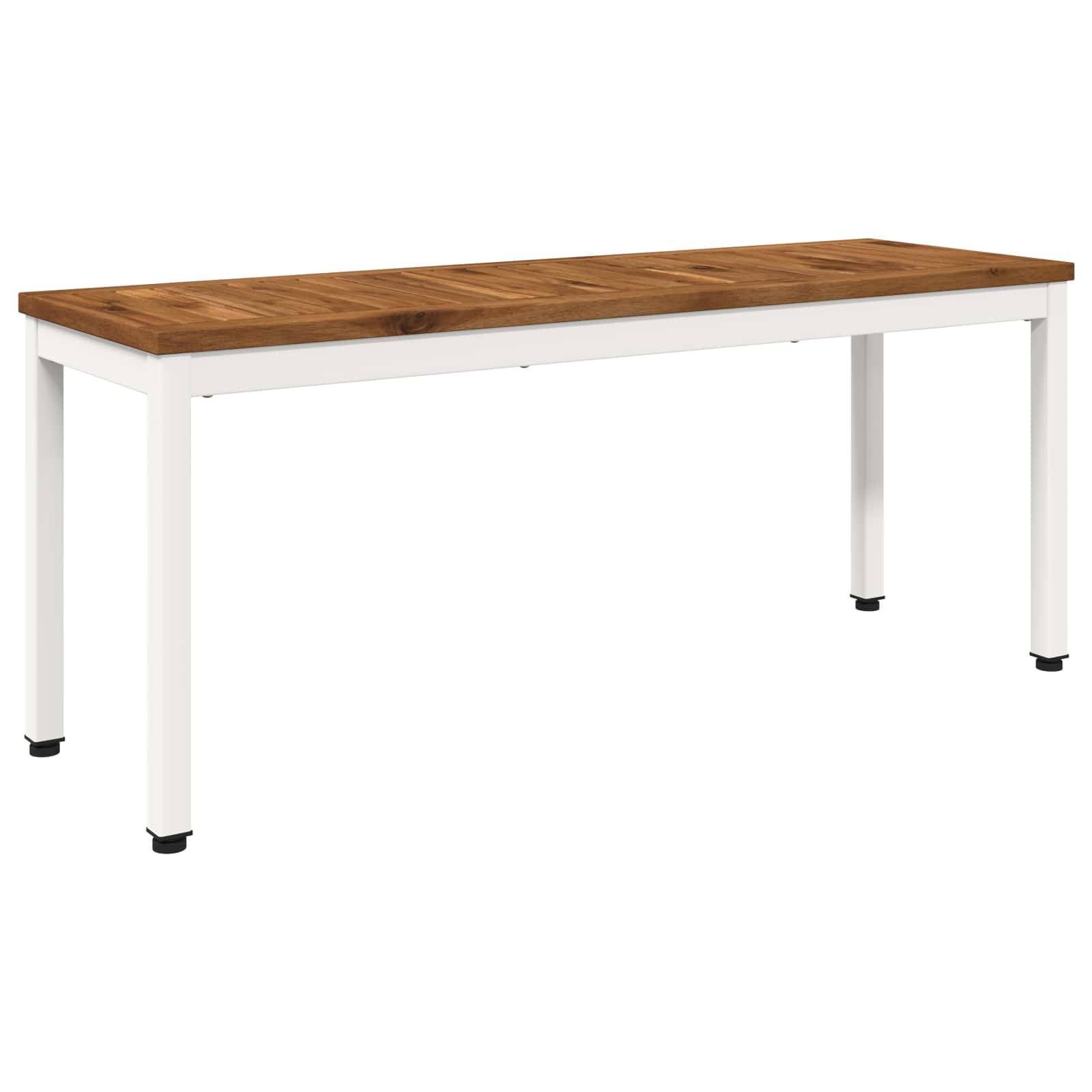 vidaXL Gartenbank 108,5 x 35 x 45 cm Massivholz Akazie Rechtwinklig