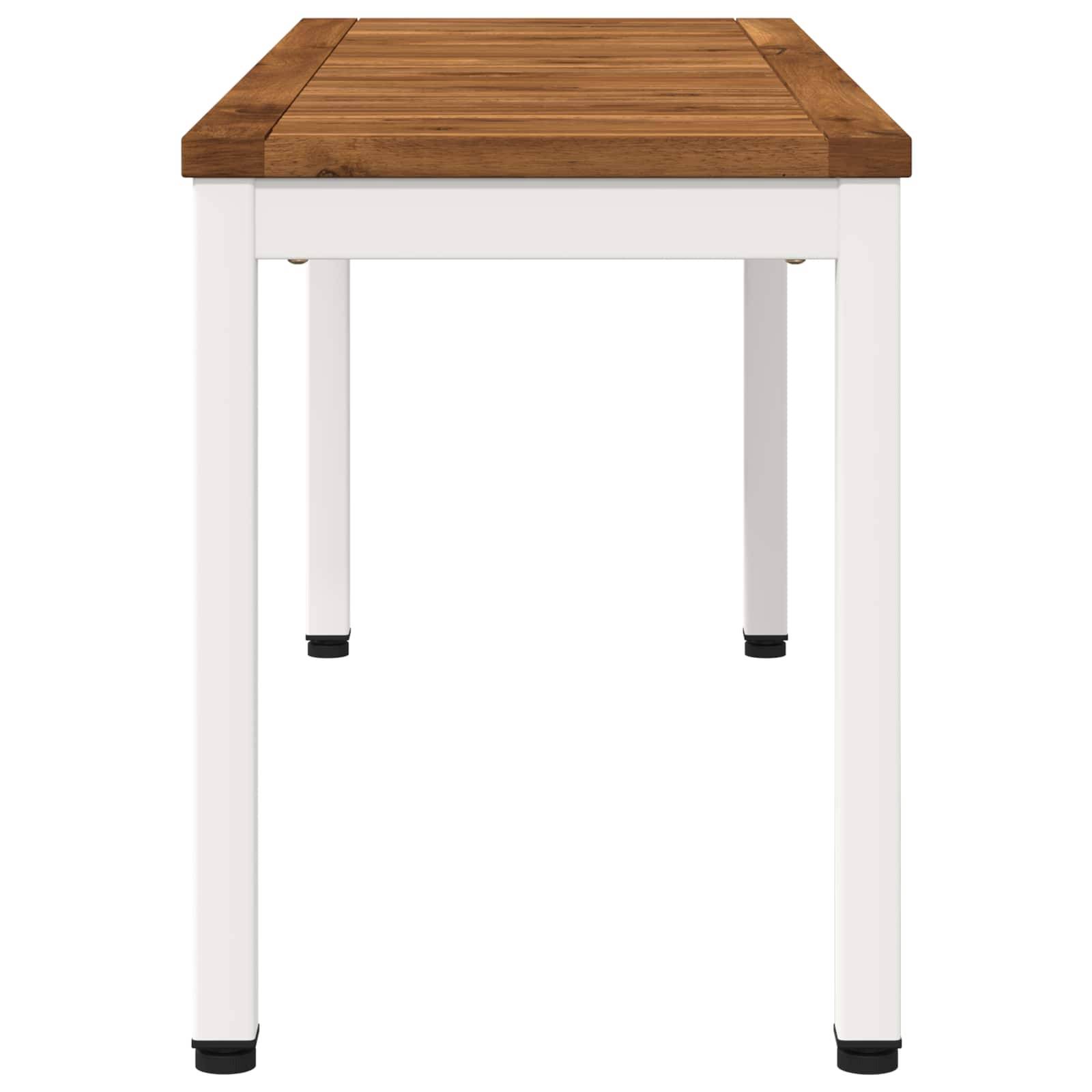 vidaXL Gartenbank 108,5 x 35 x 45 cm Massivholz Akazie Rechtwinklig
