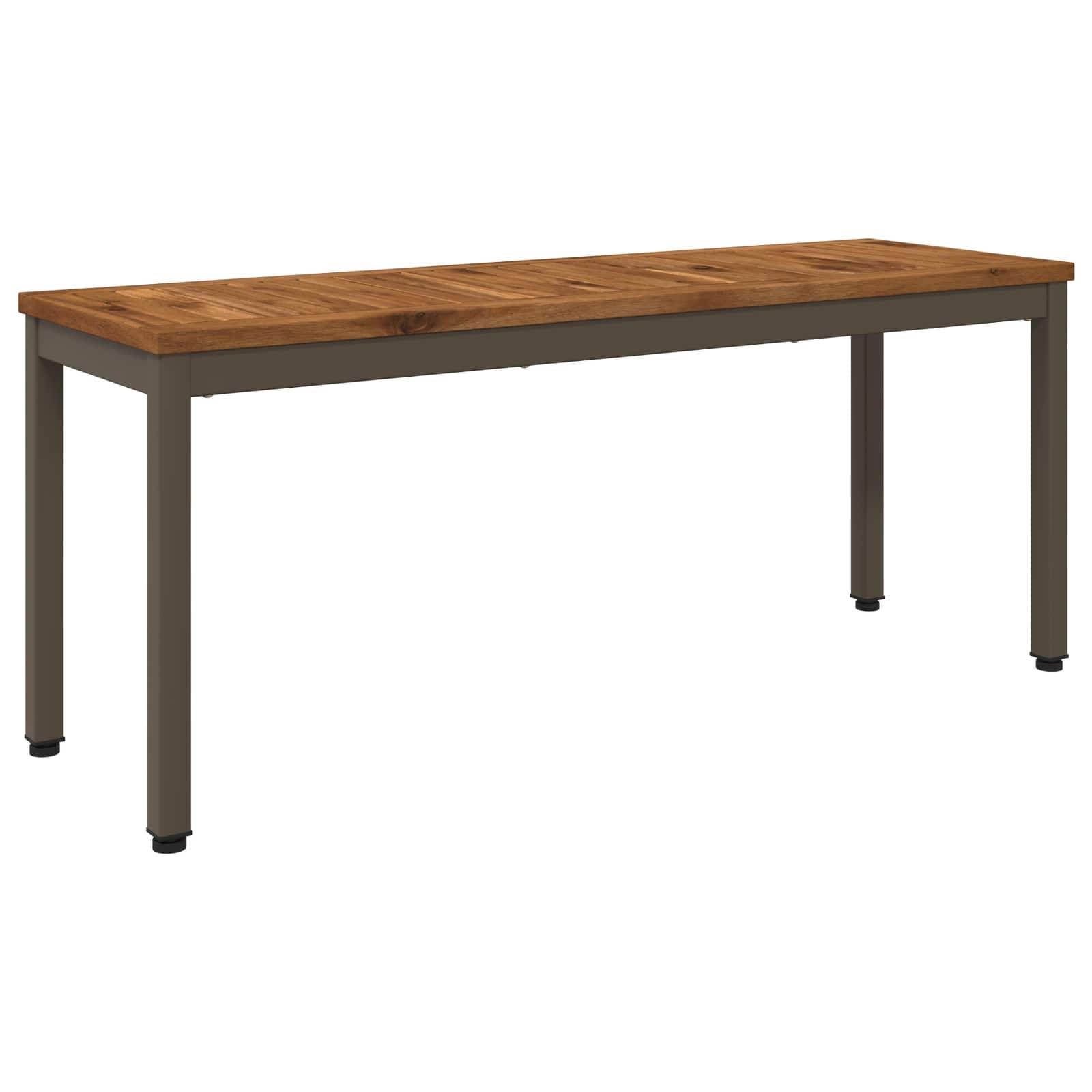 vidaXL Gartenbank 108,5 x 35 x 45 cm Massivholz Akazie Rechtwinklig