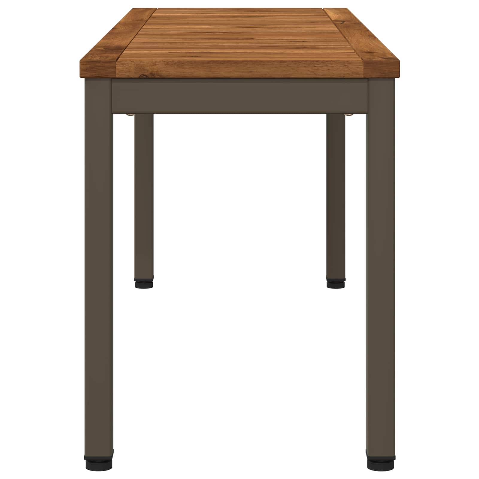 vidaXL Gartenbank 108,5 x 35 x 45 cm Massivholz Akazie Rechtwinklig