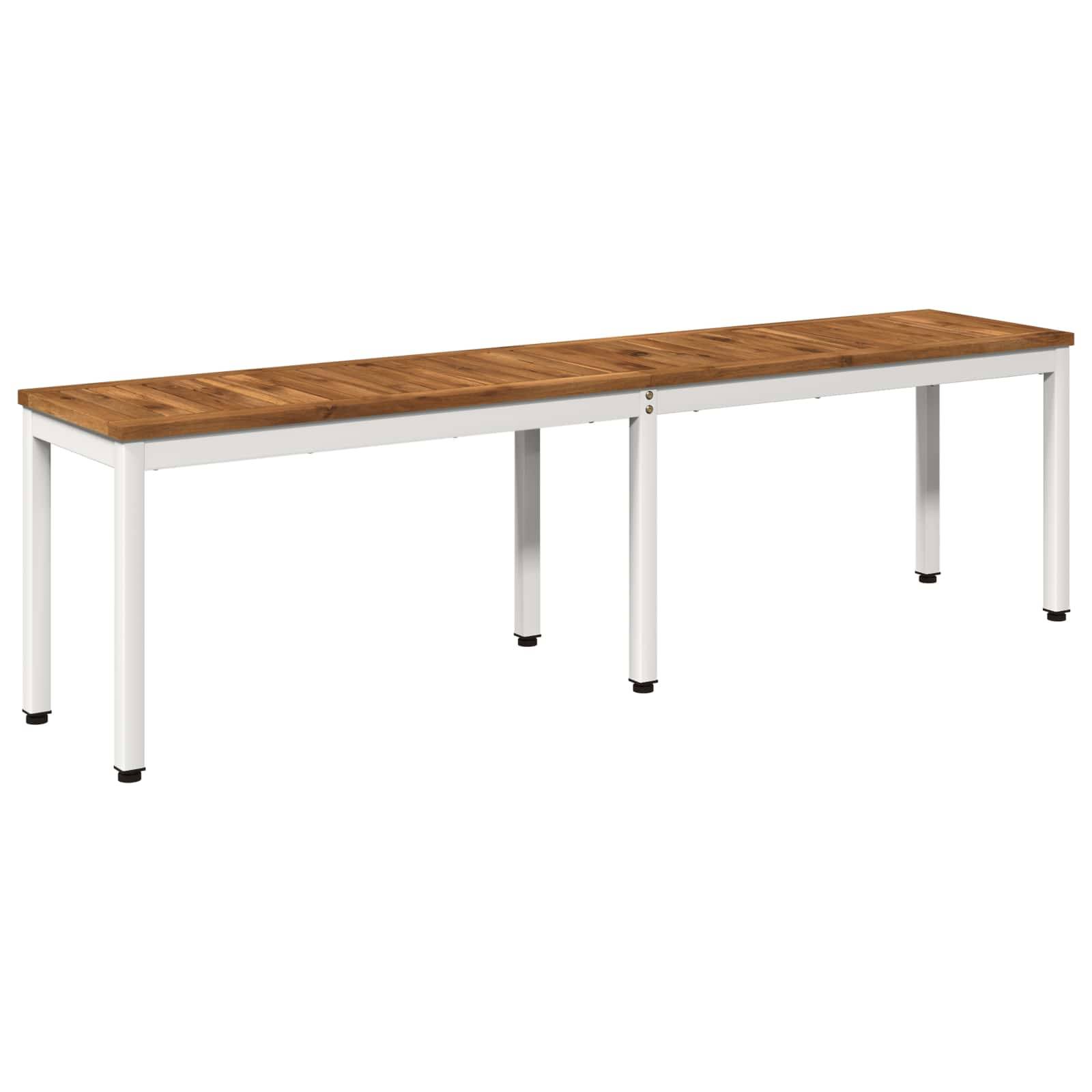 vidaXL Gartenbank 161 x 35 x 45 cm Massivholz Akazie Rechtwinklig