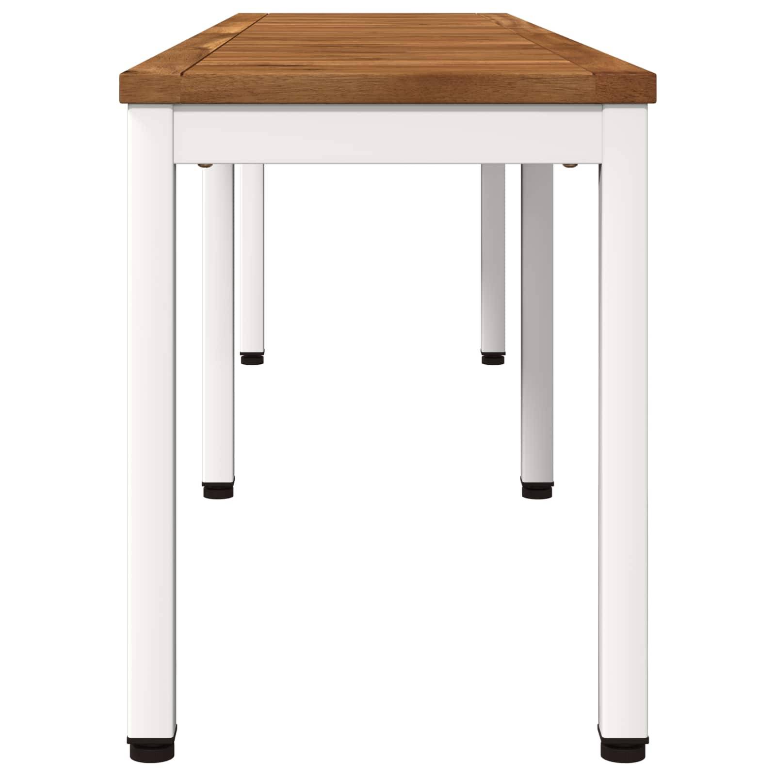 vidaXL Gartenbank 161 x 35 x 45 cm Massivholz Akazie Rechtwinklig