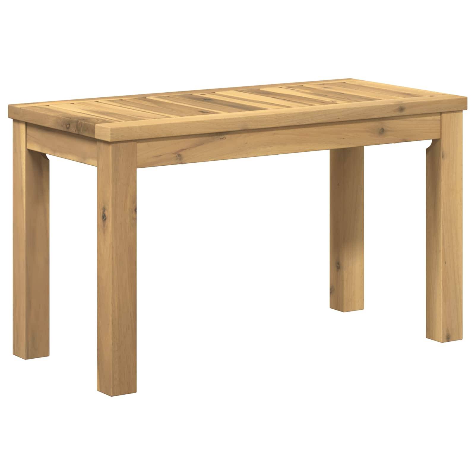 vidaXL Couchtisch Weiß 60,5 x 30 x 36 cm Massivholz Akazie